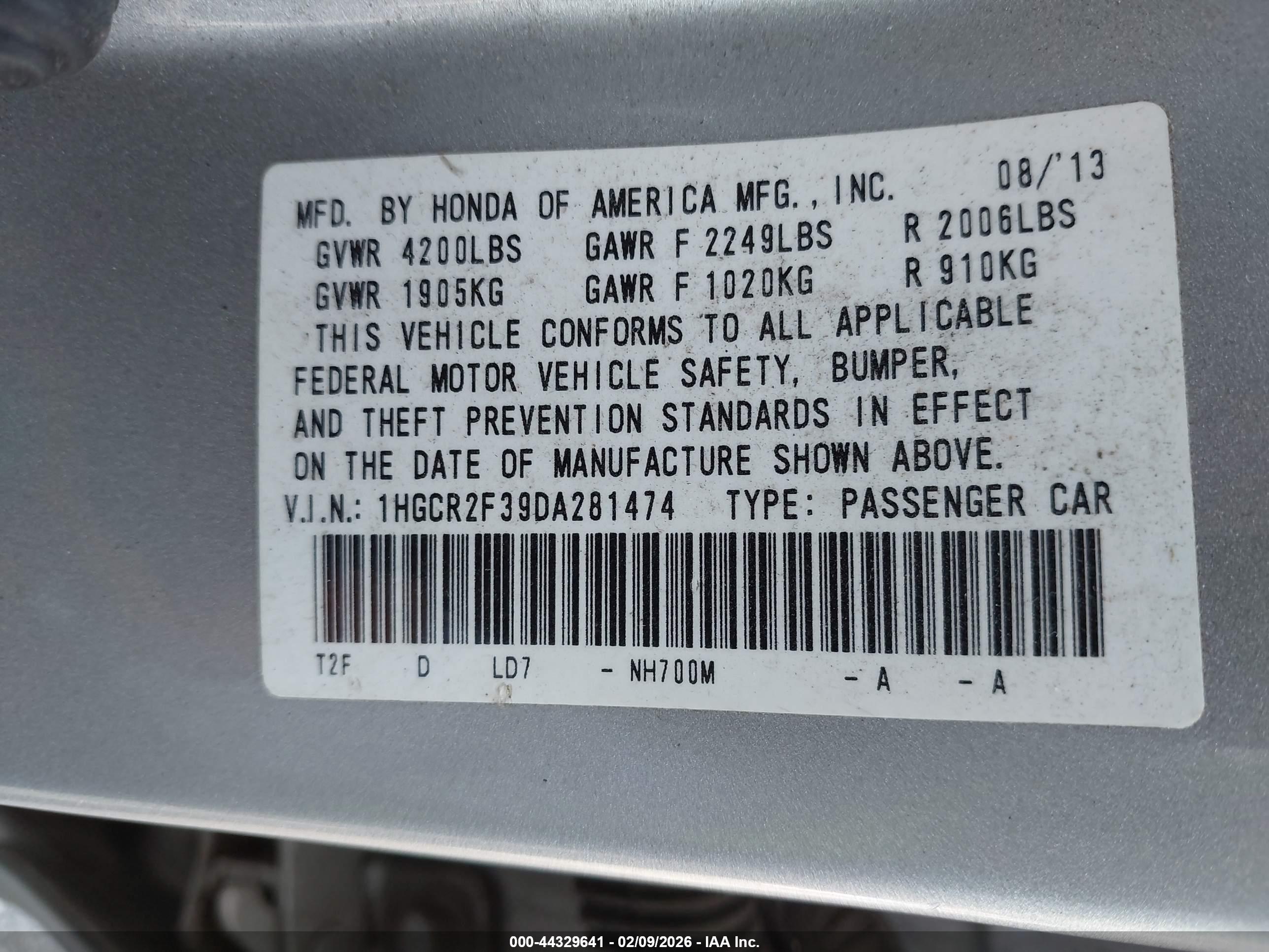 HONDA ACCORD image 9