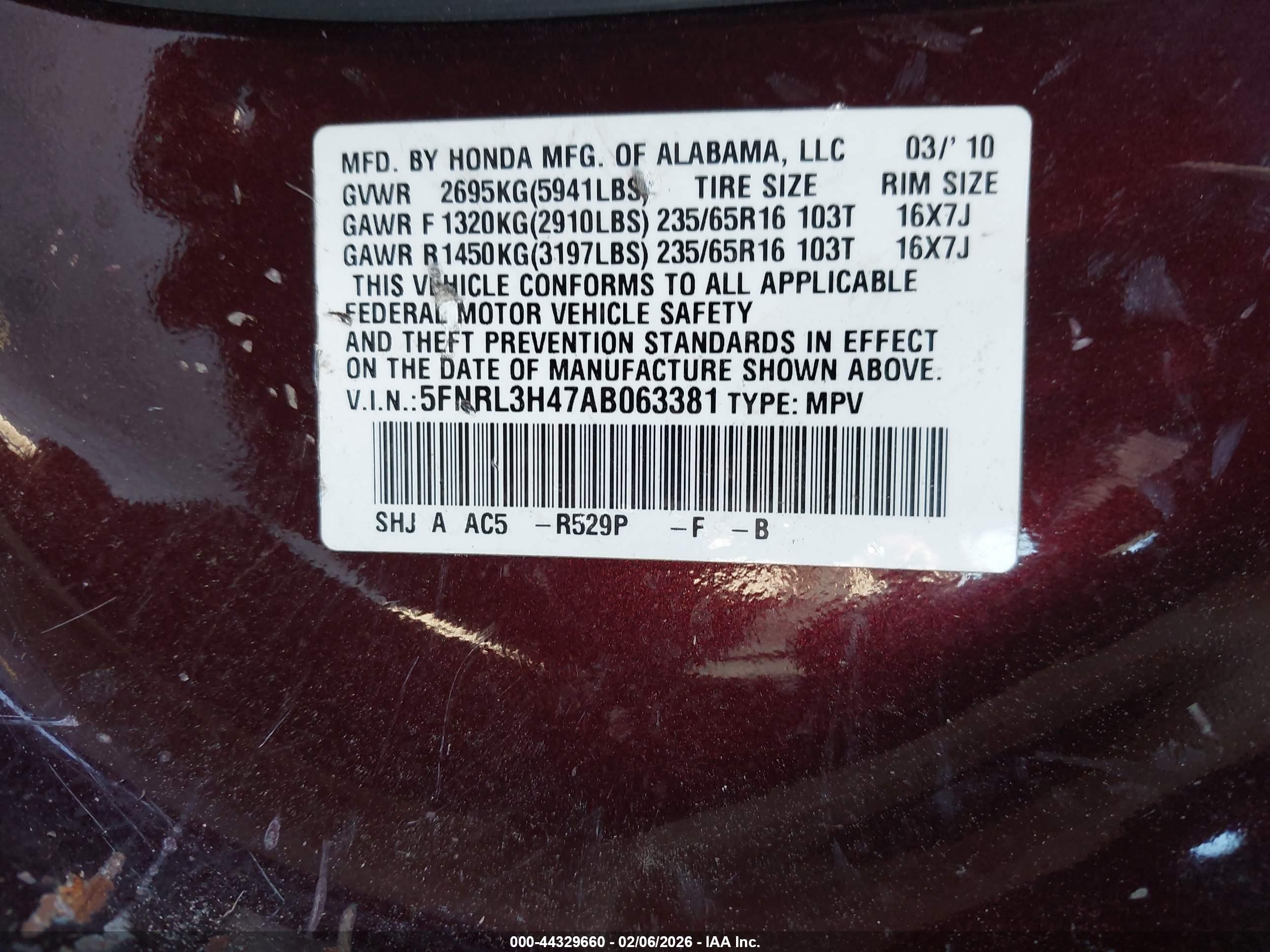 HONDA ODYSSEY image 9