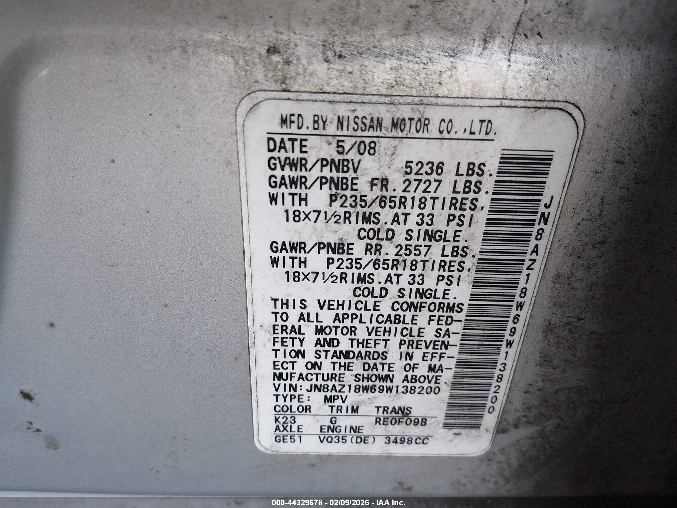 NISSAN MURANO image 9
