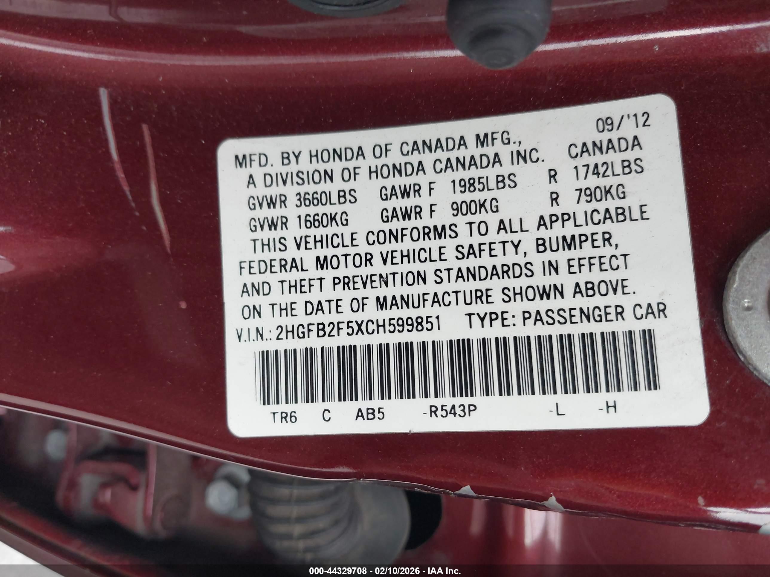HONDA CIVIC image 9