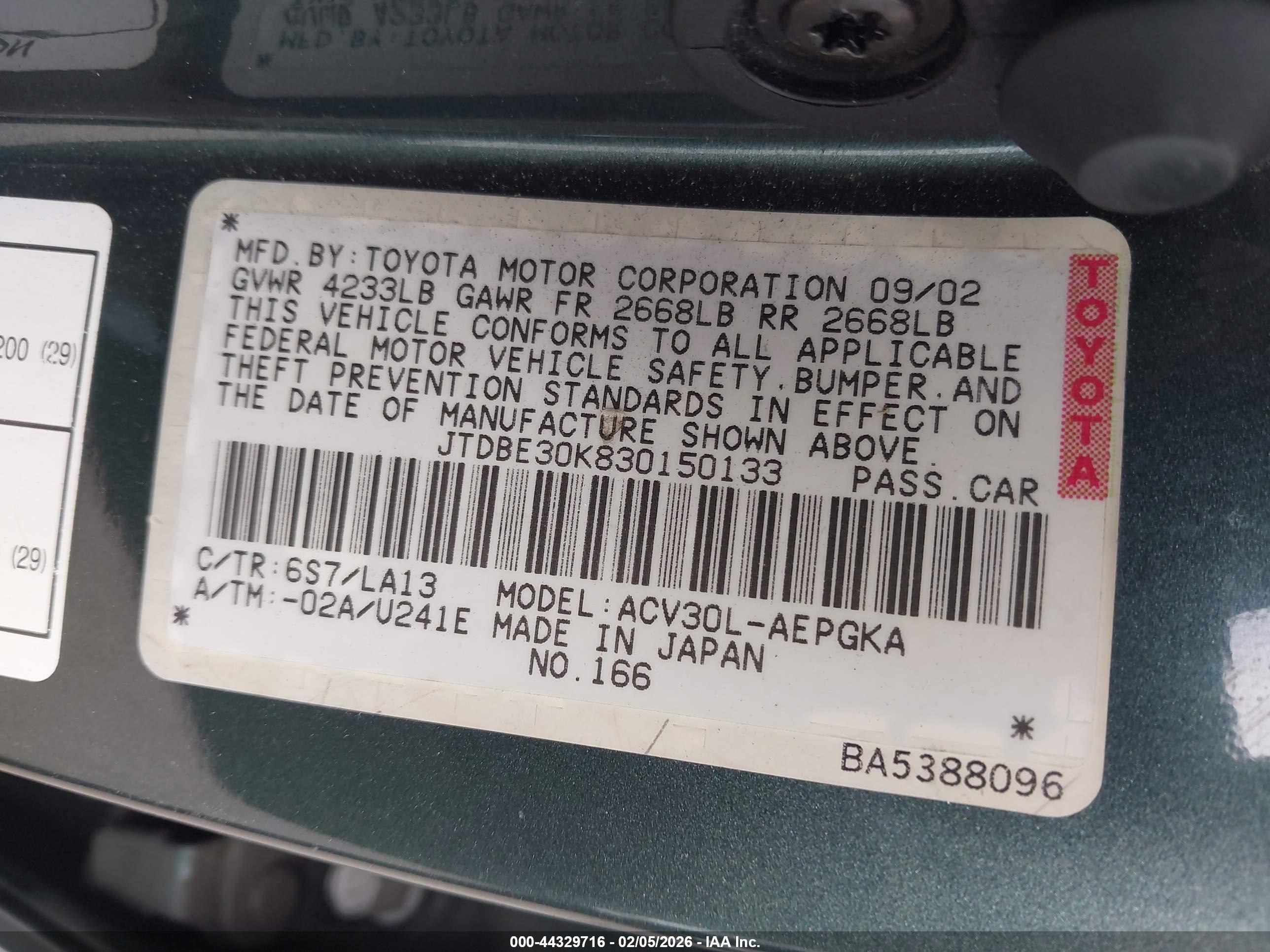 TOYOTA CAMRY image 9