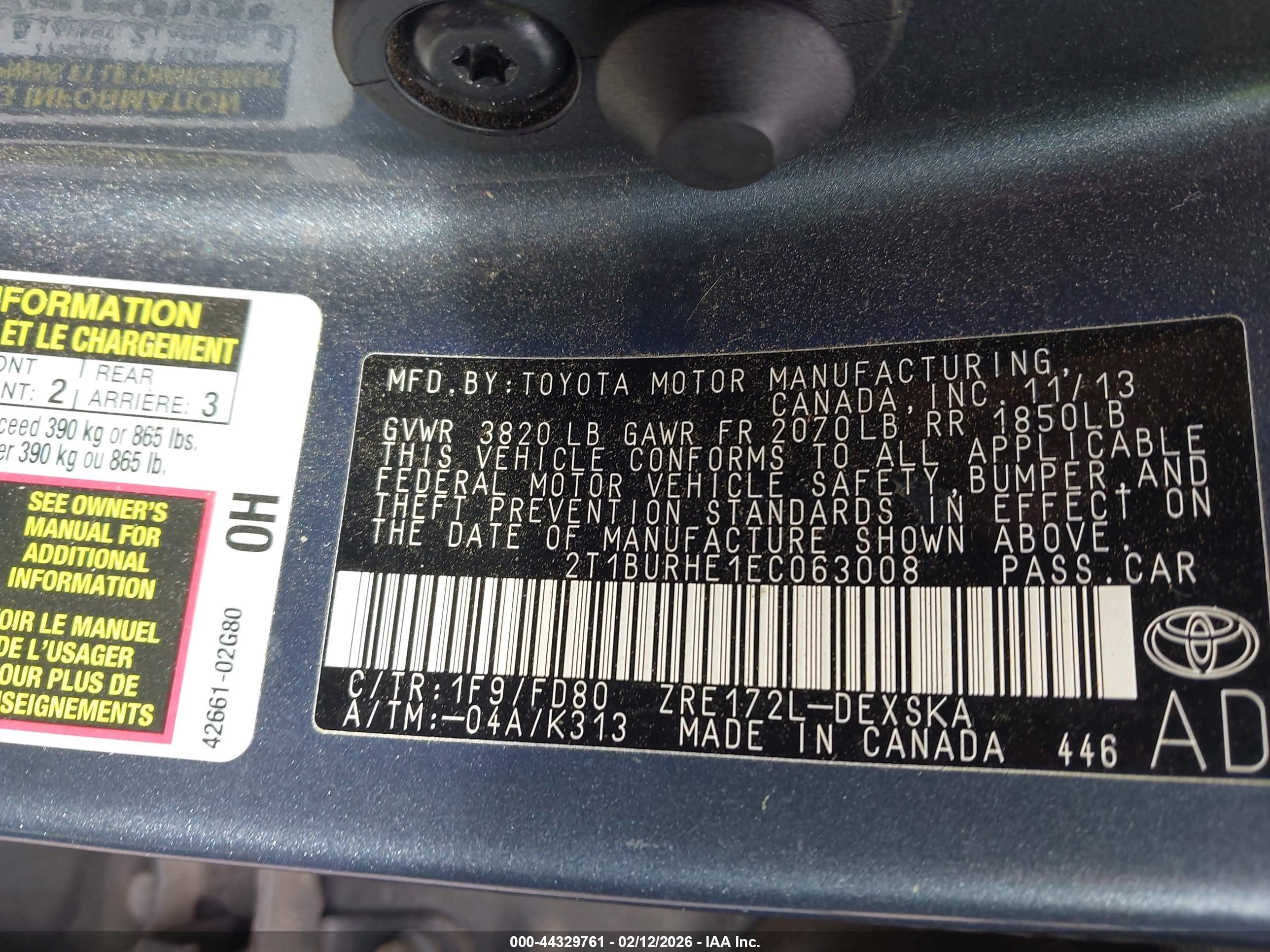 TOYOTA COROLLA image 9