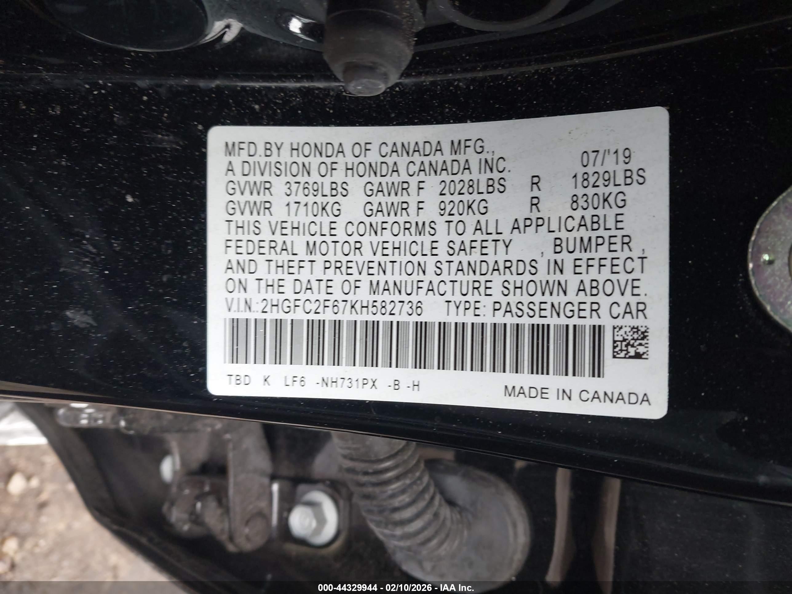 HONDA CIVIC image 9