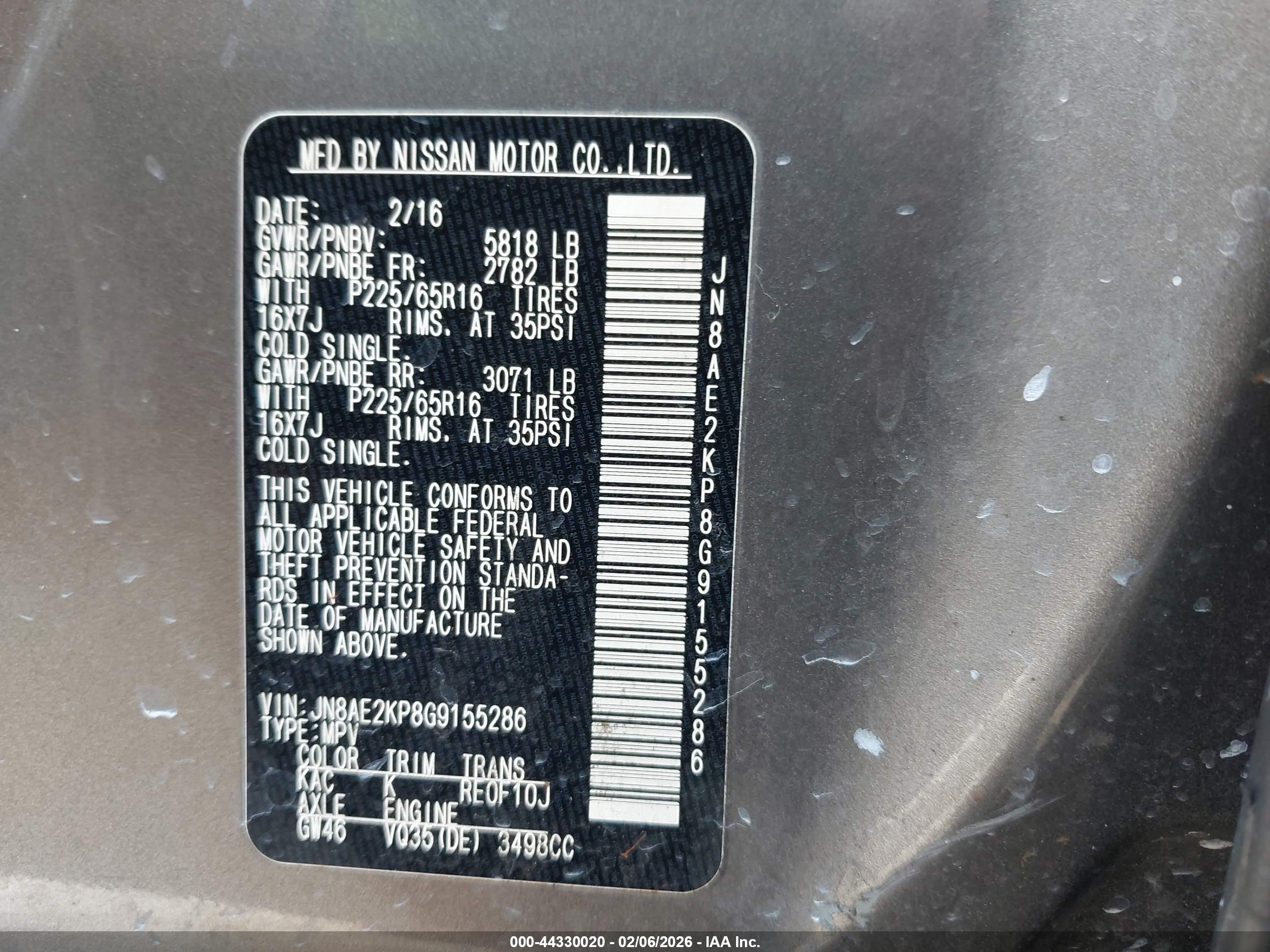 NISSAN QUEST image 9