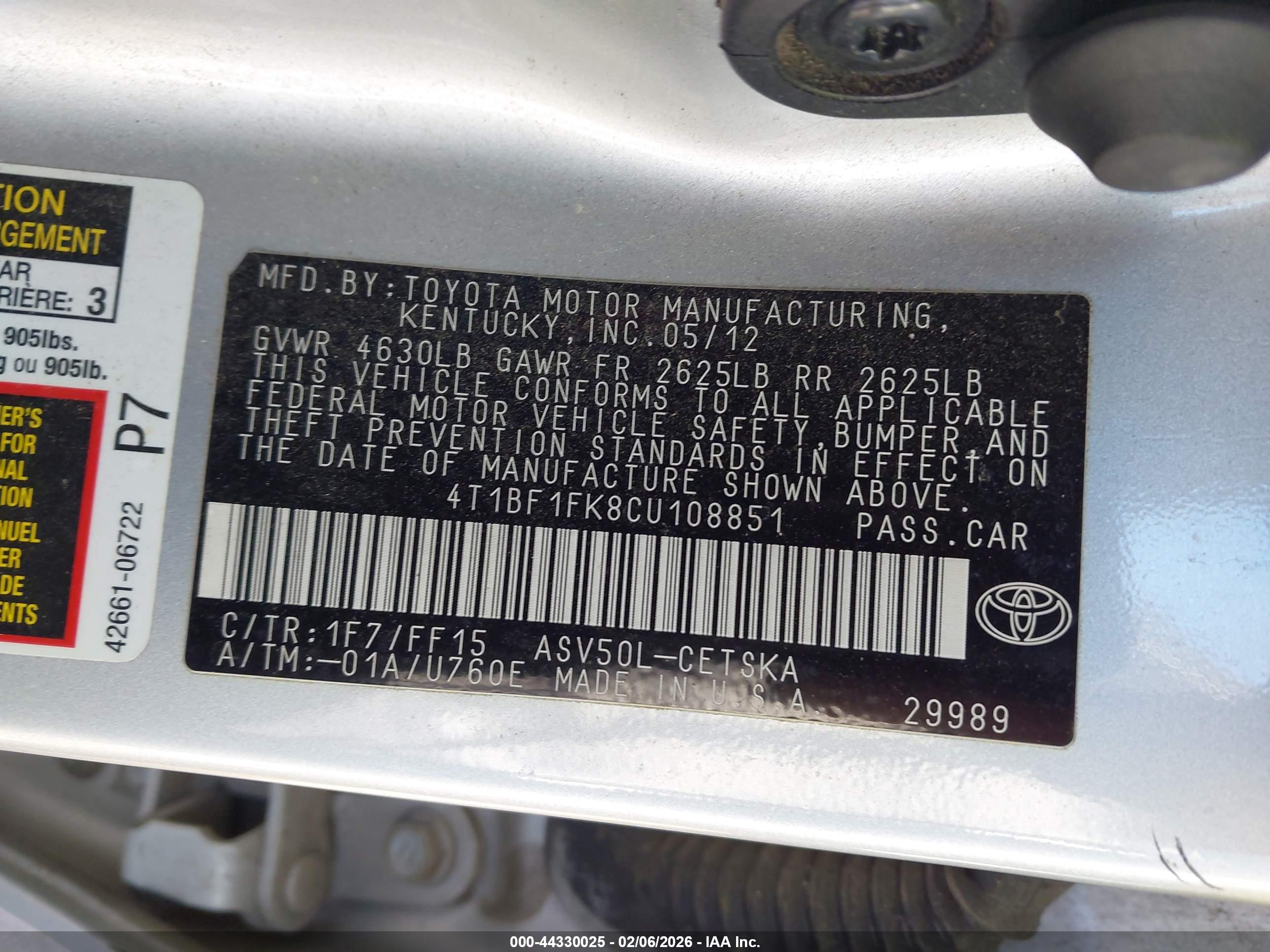 TOYOTA CAMRY image 9