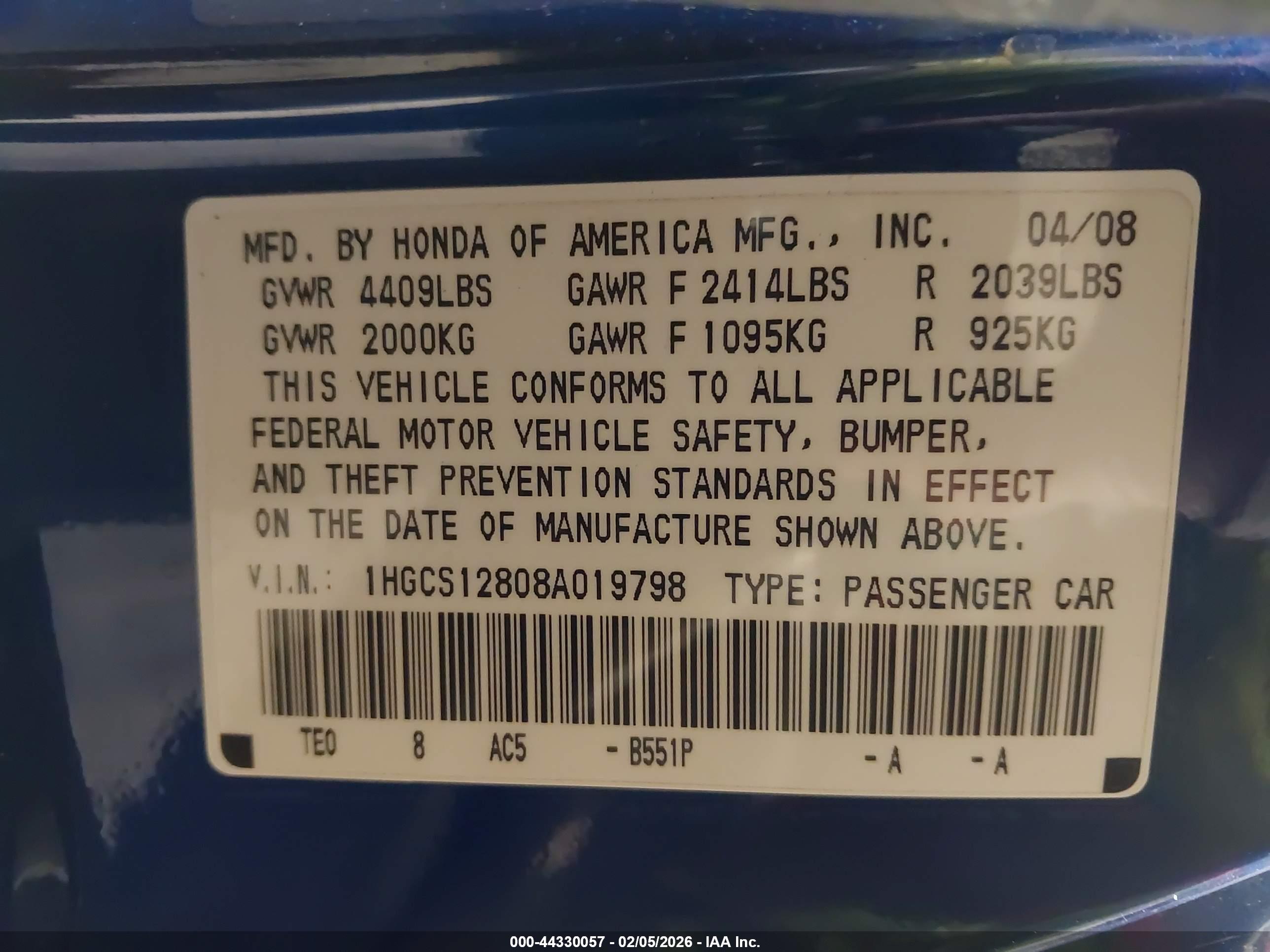 HONDA ACCORD image 9