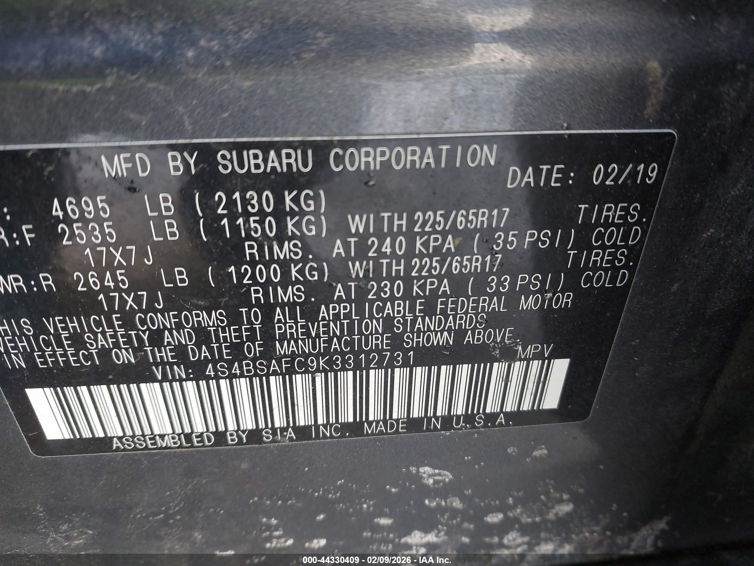 SUBARU OUTBACK image 9