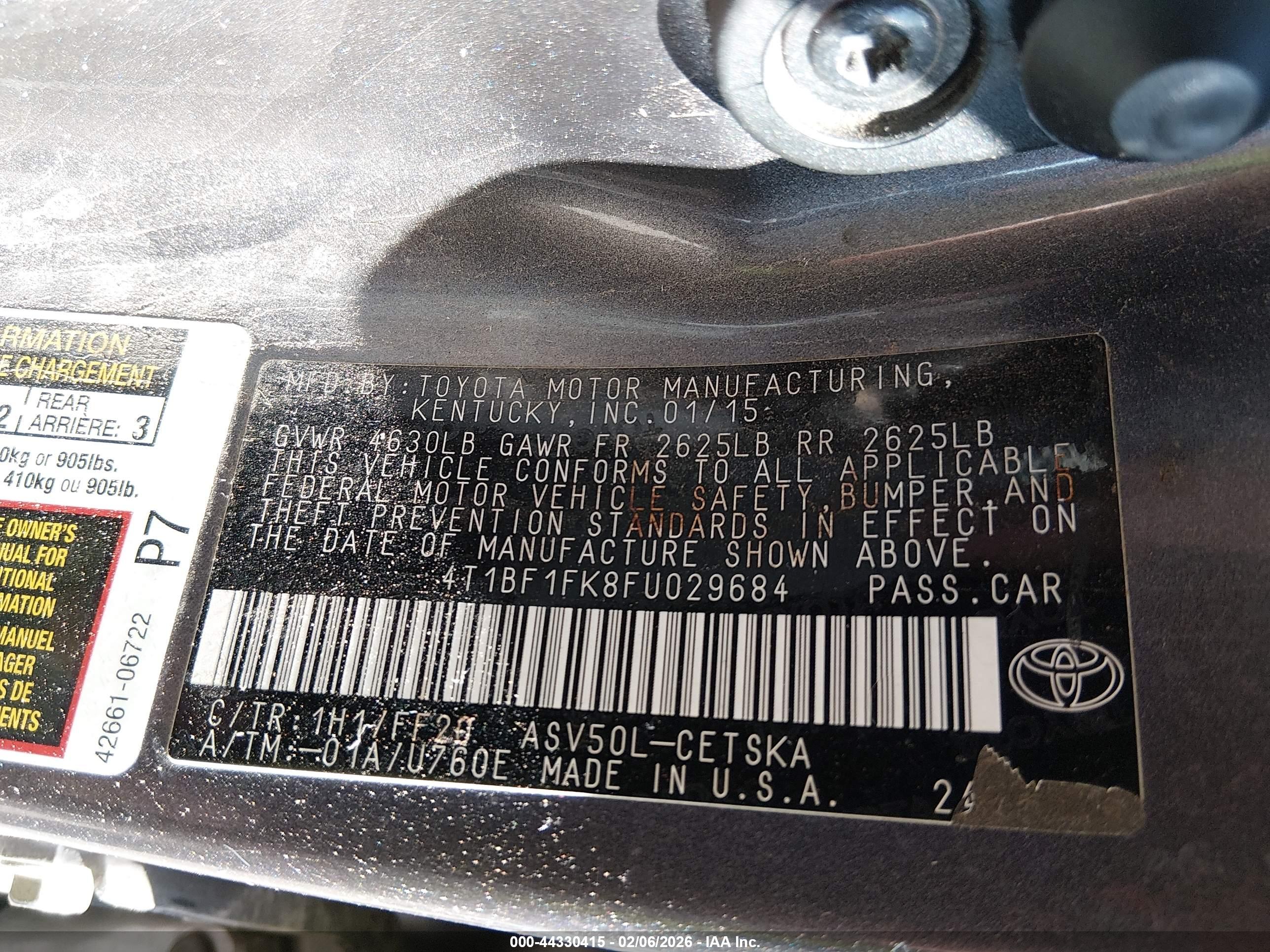 TOYOTA CAMRY image 9