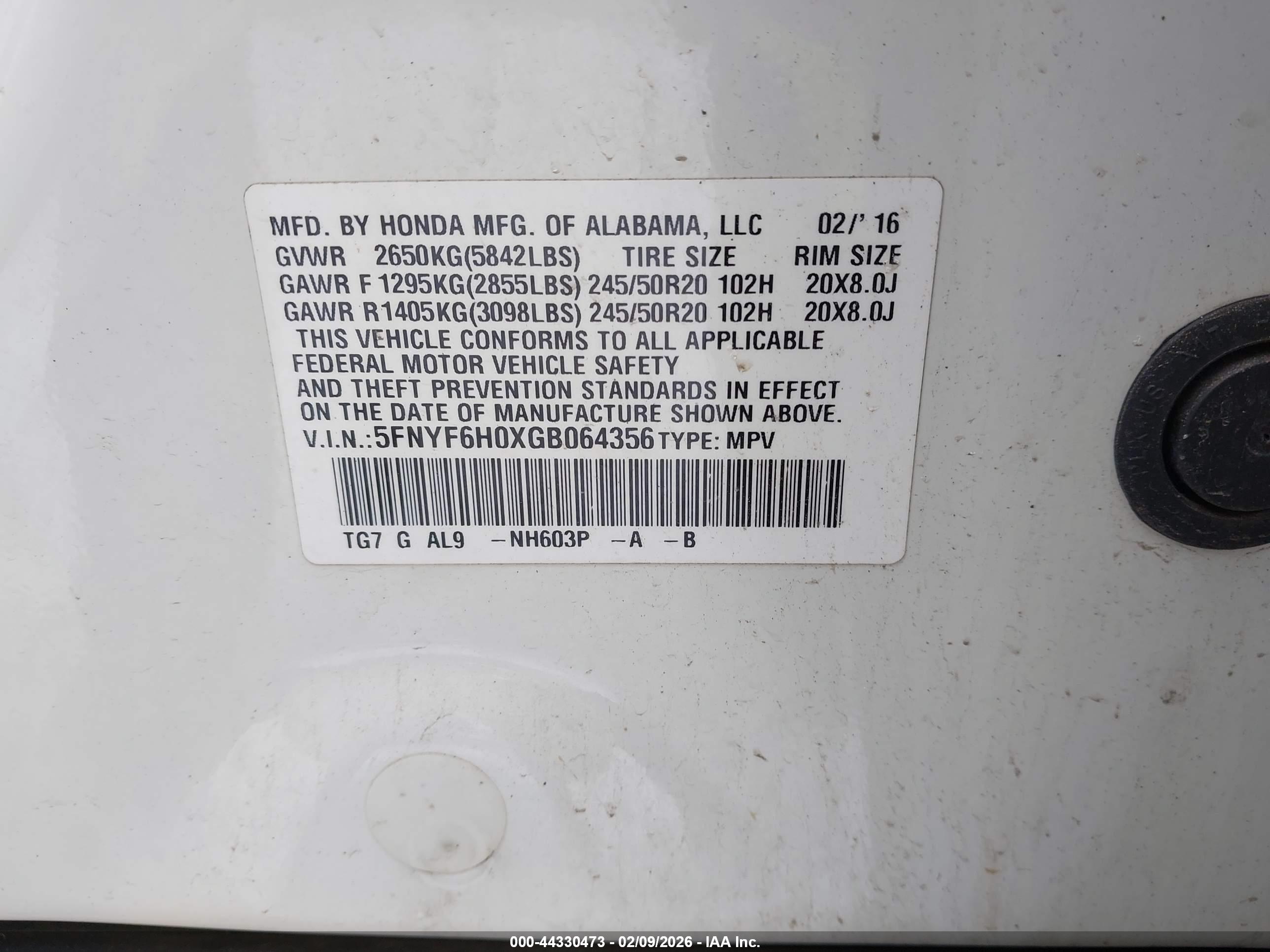 HONDA PILOT image 9