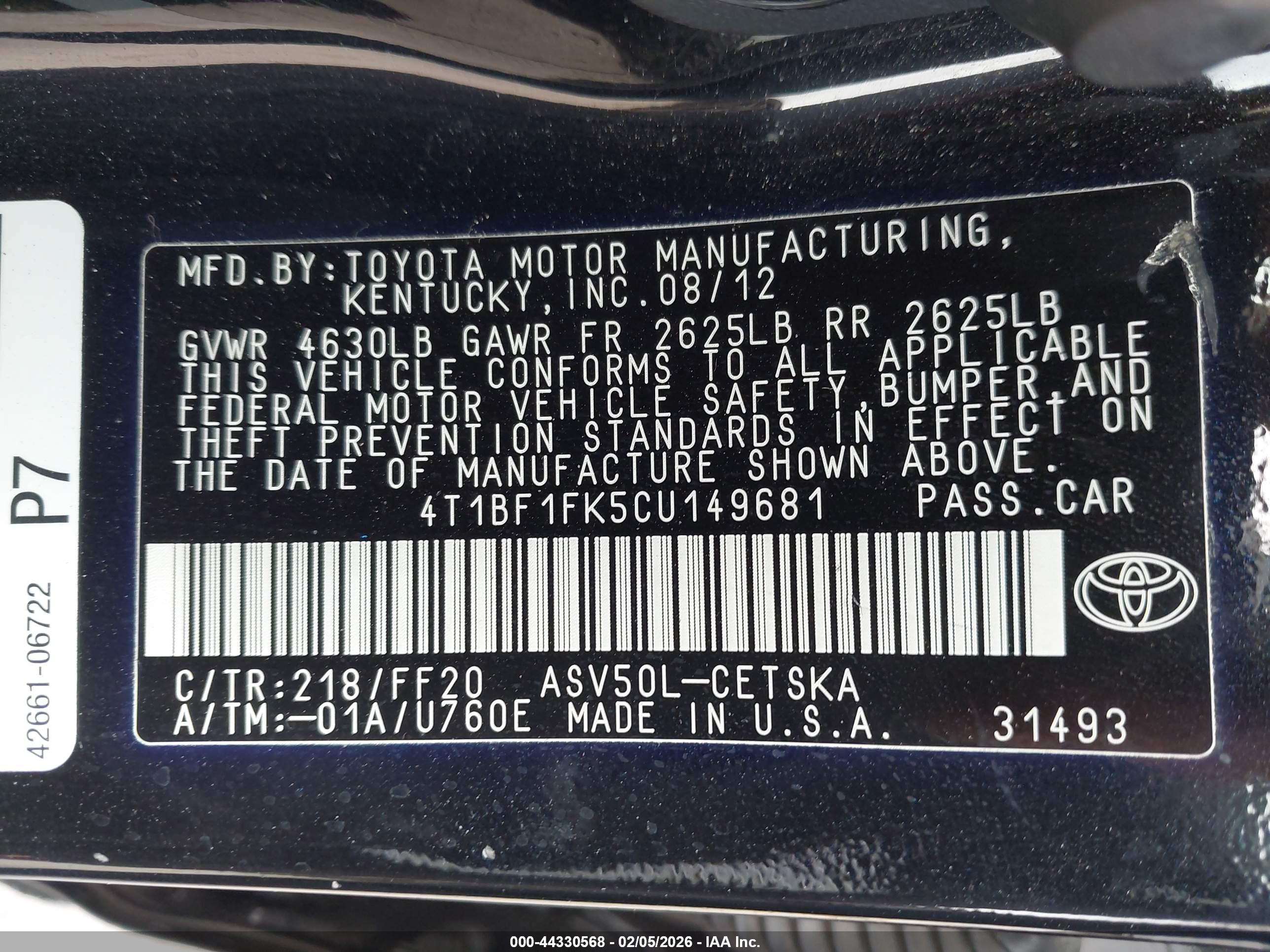 TOYOTA CAMRY image 9