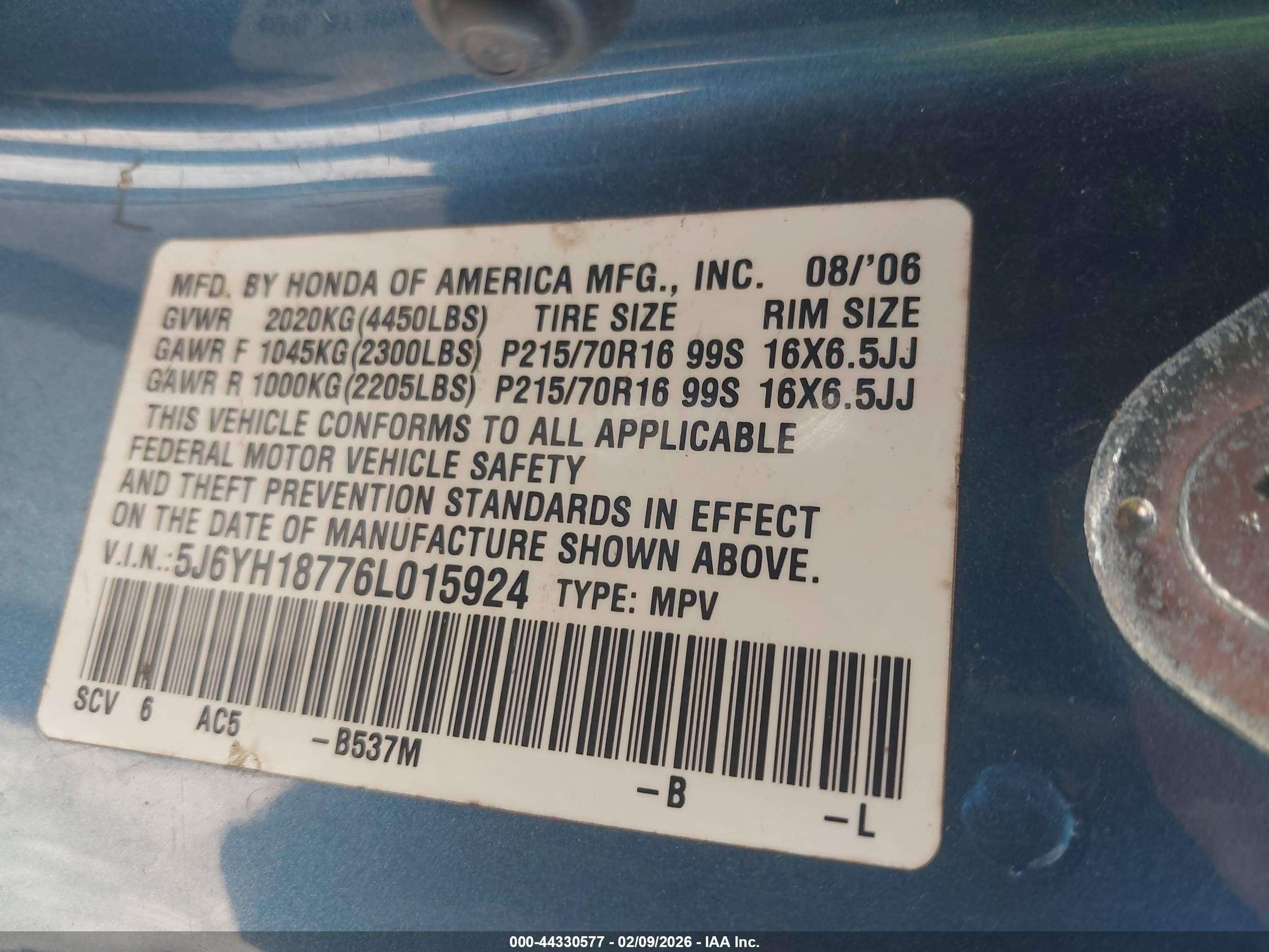 HONDA ELEMENT image 9