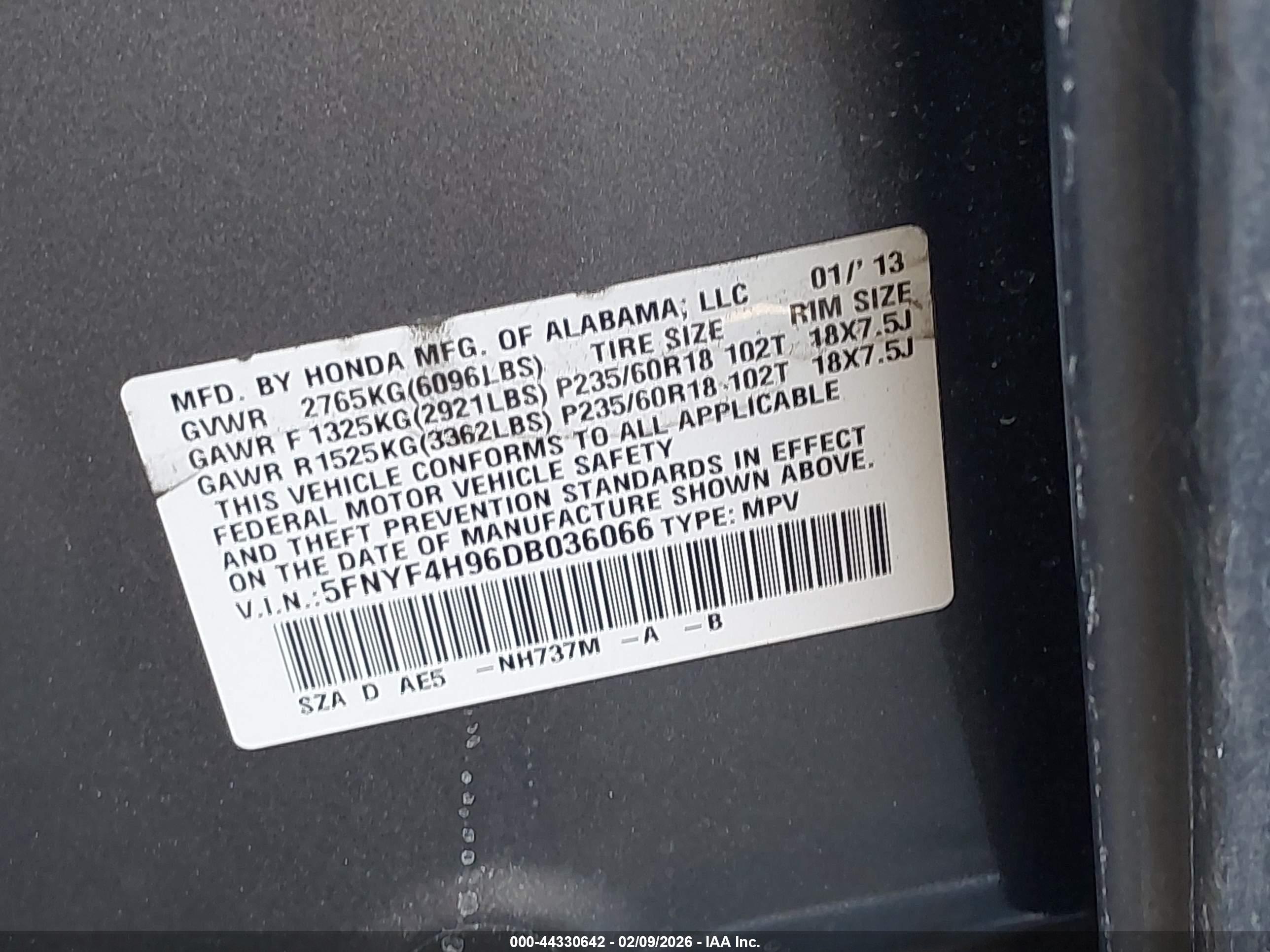 HONDA PILOT image 9