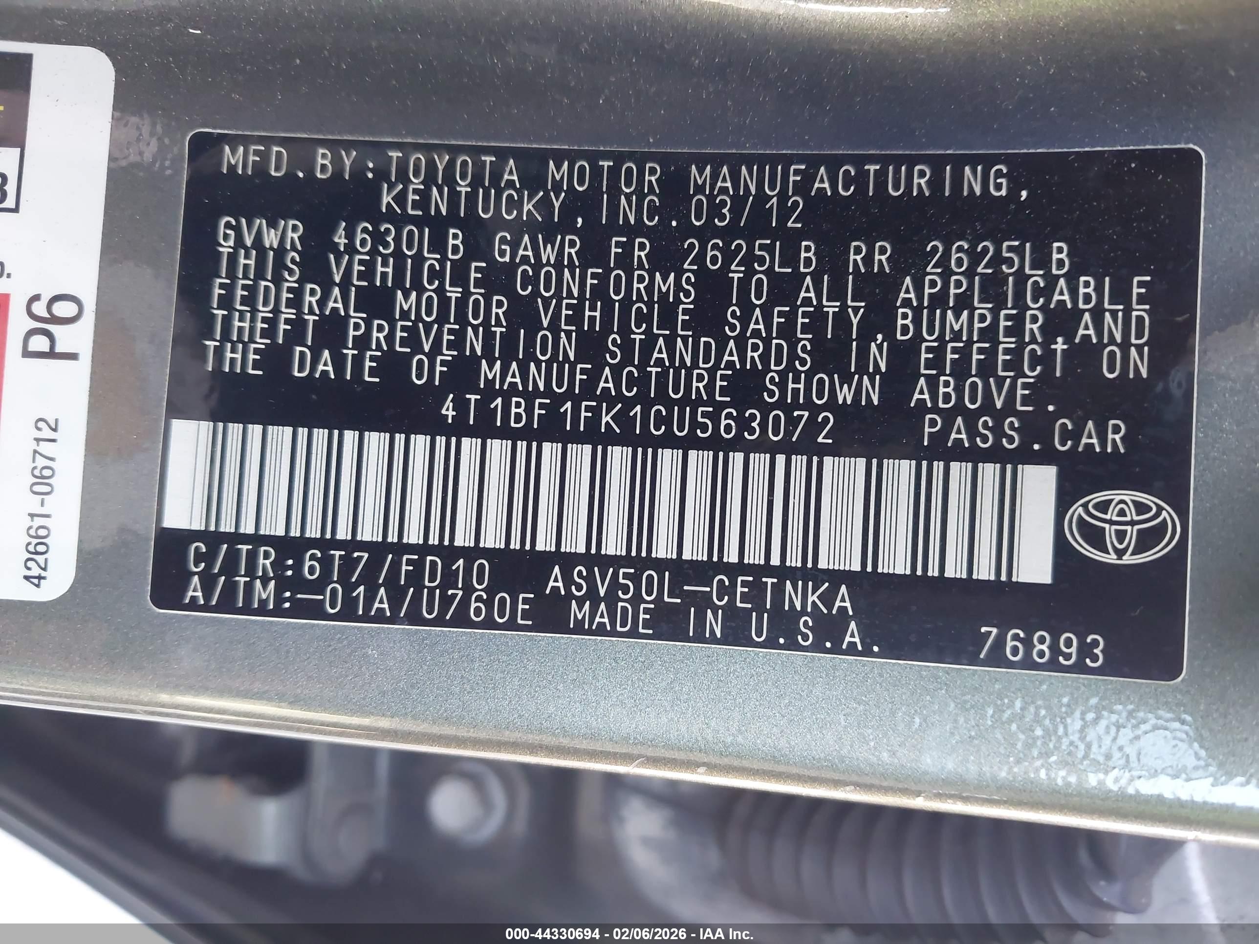 TOYOTA CAMRY image 9