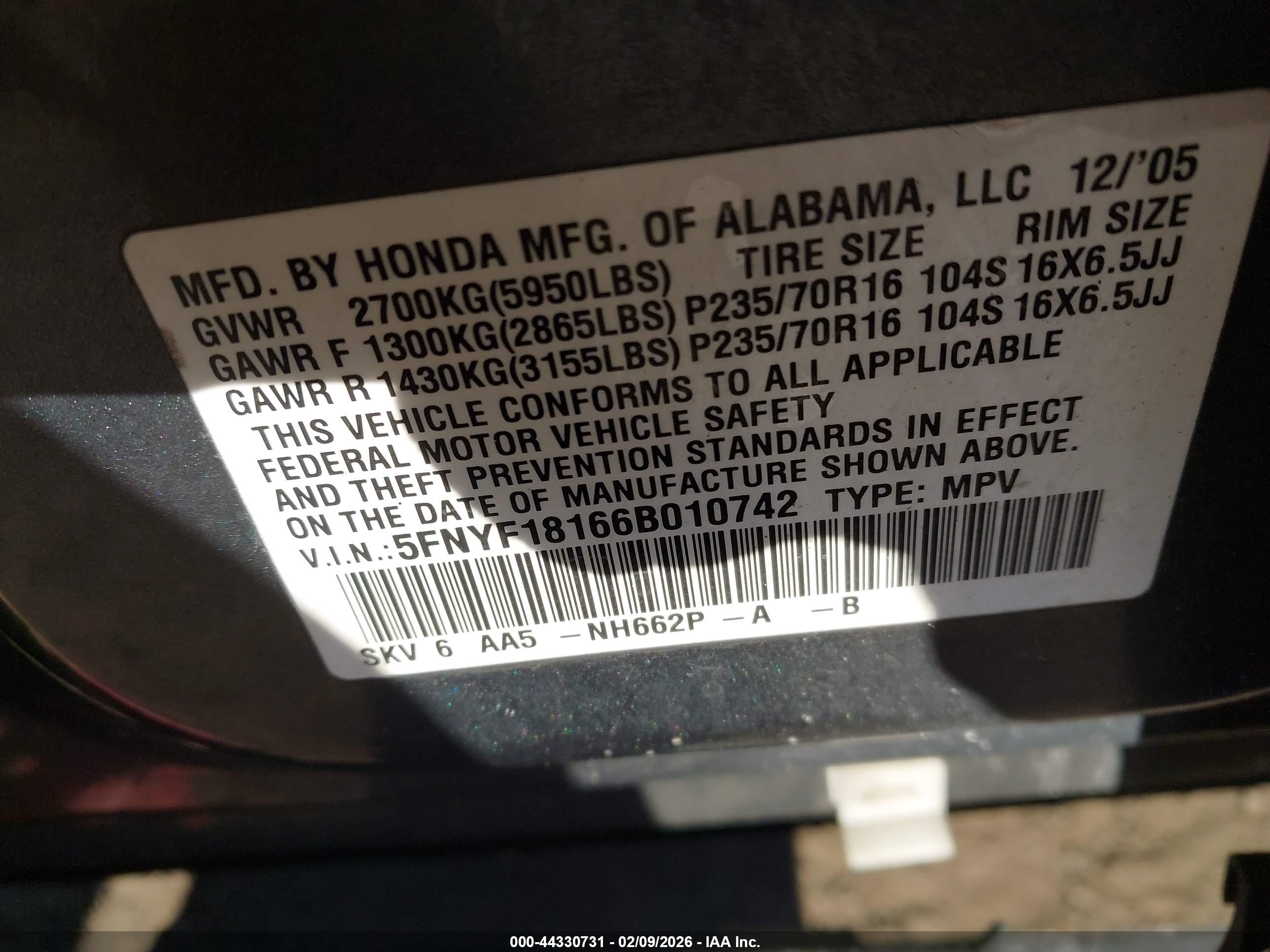 HONDA PILOT image 9