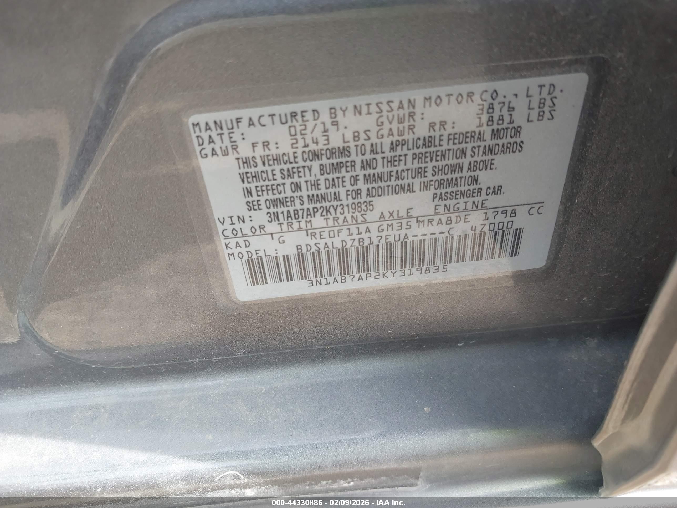 NISSAN SENTRA image 9