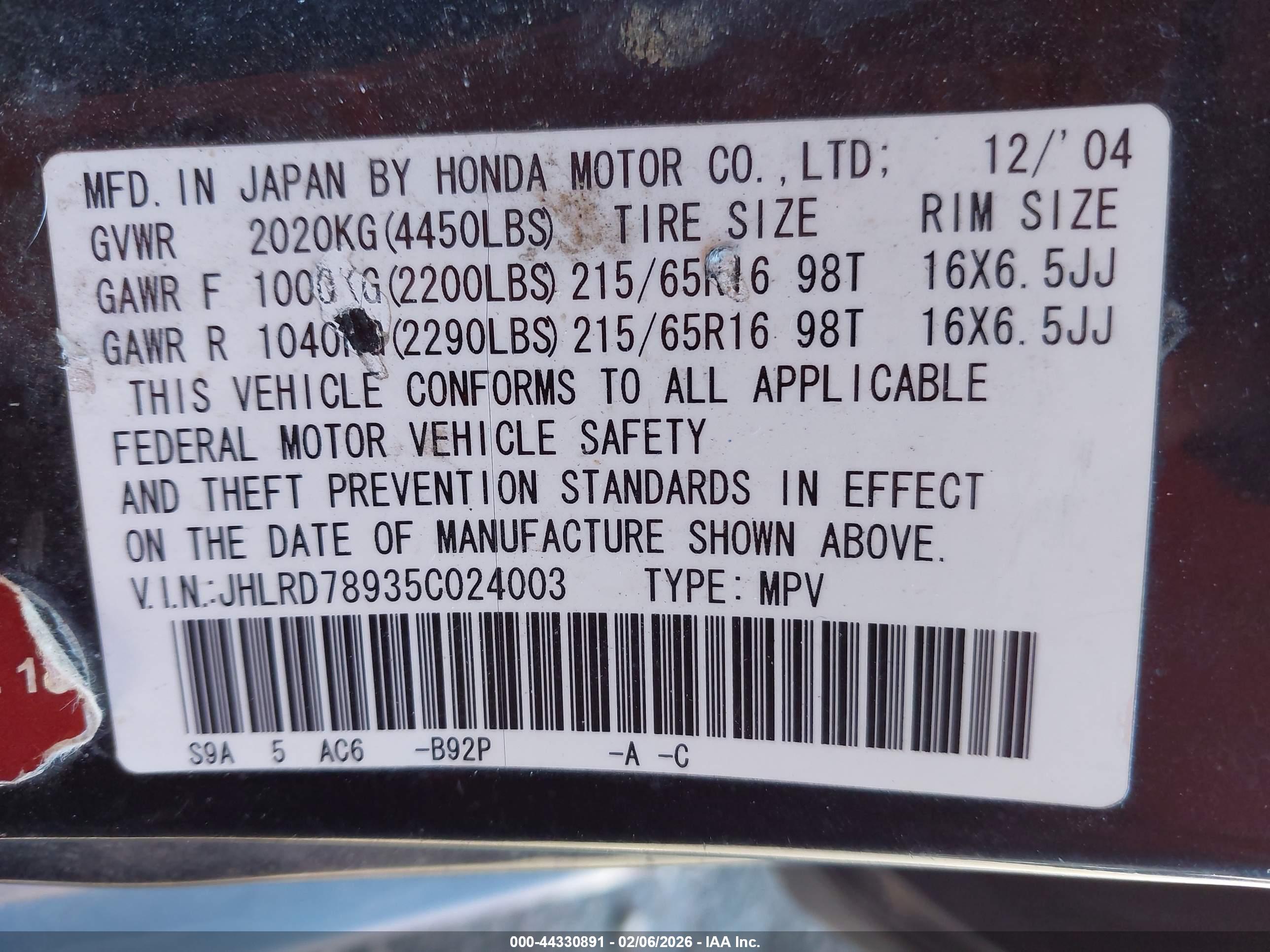 HONDA CR-V image 9