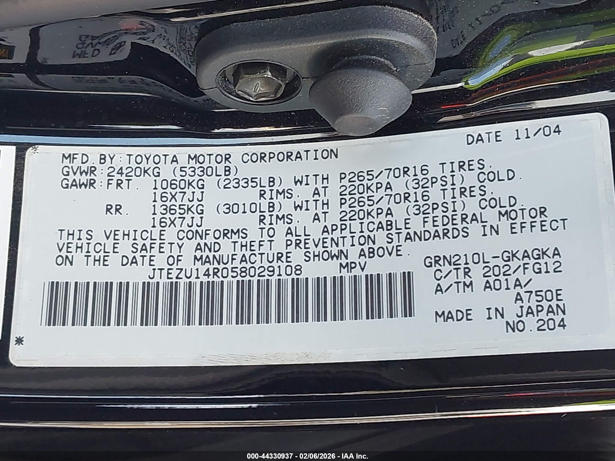 TOYOTA 4RUNNER image 9