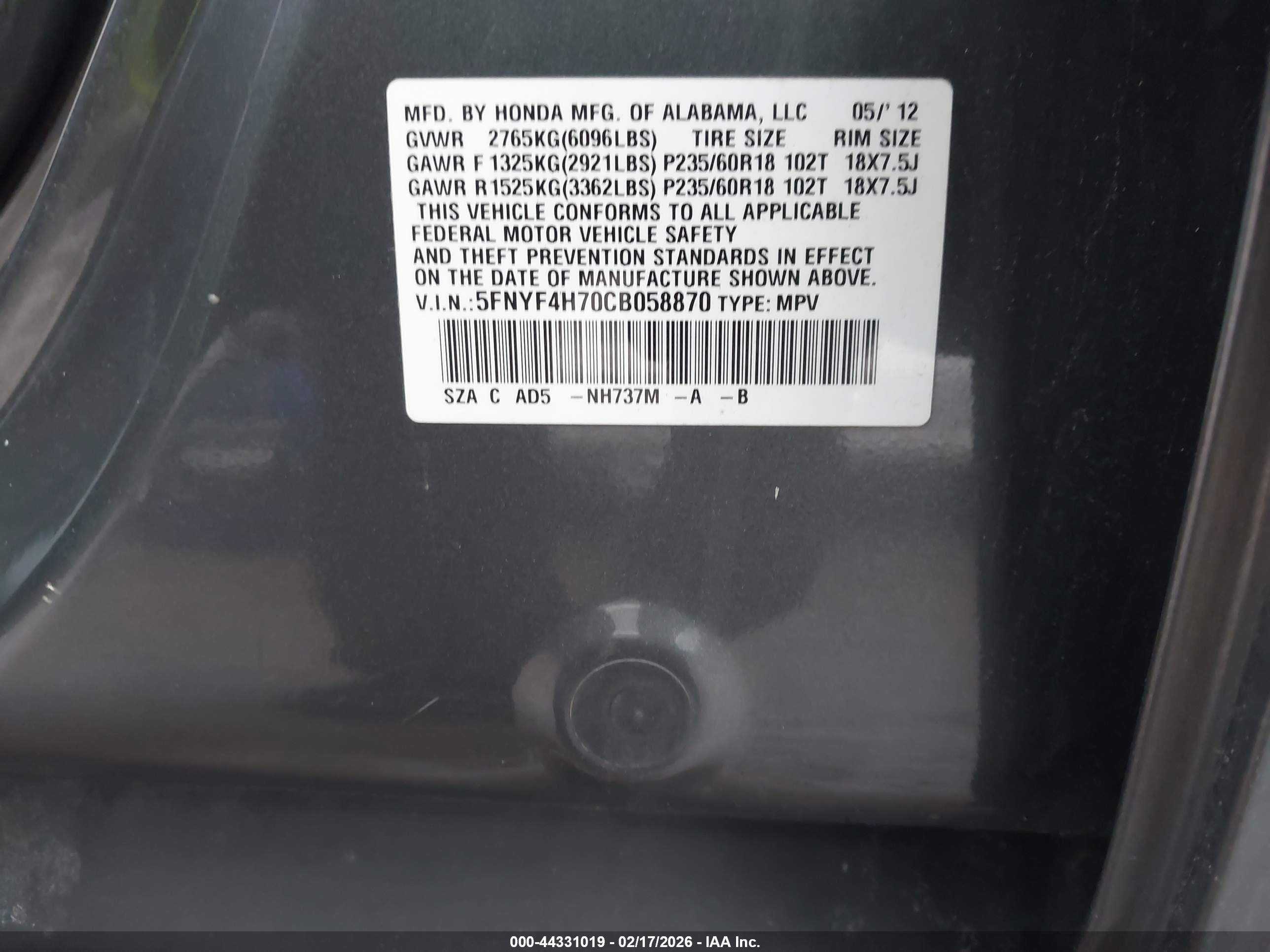 HONDA PILOT image 9