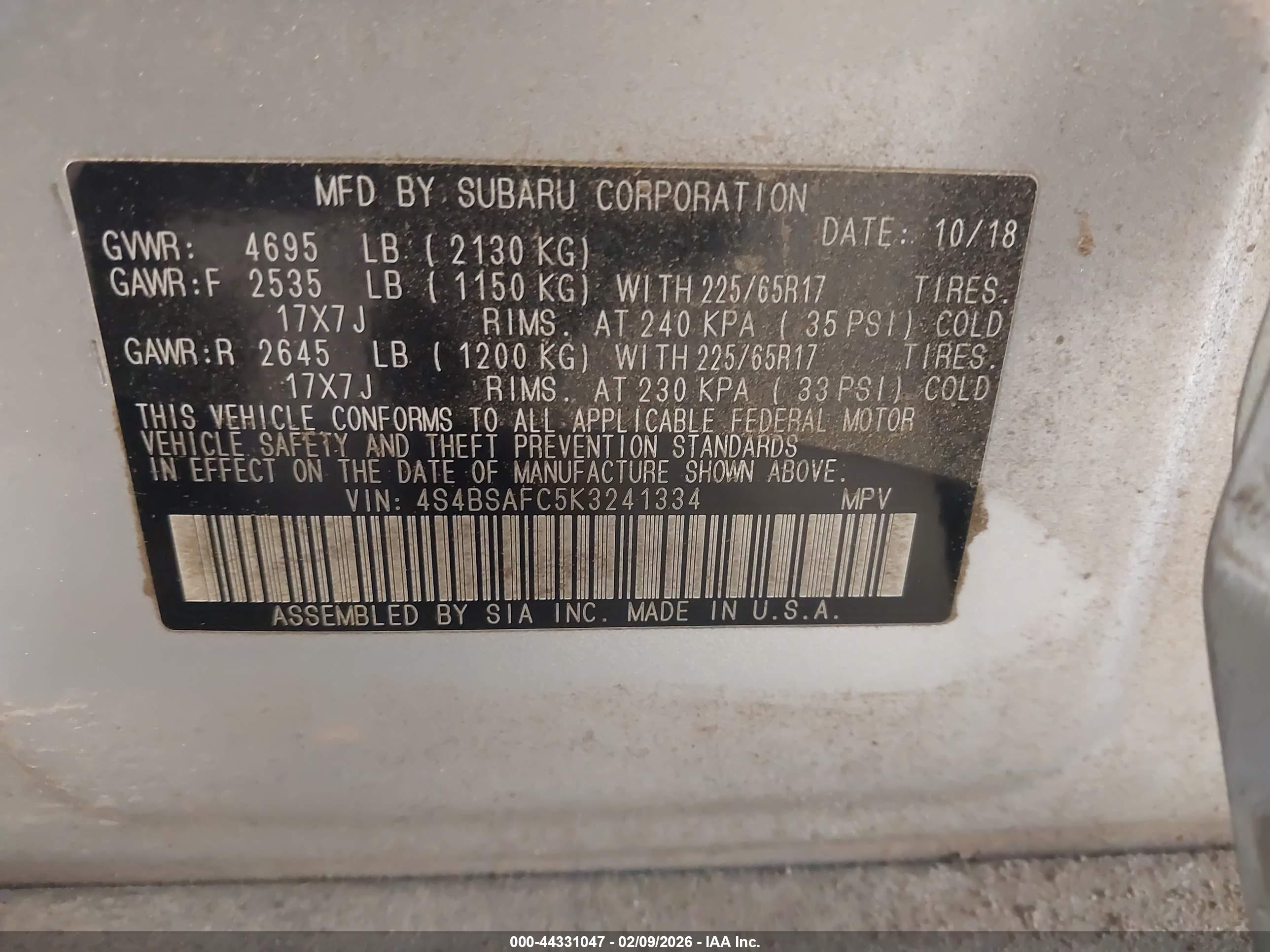 SUBARU OUTBACK image 9