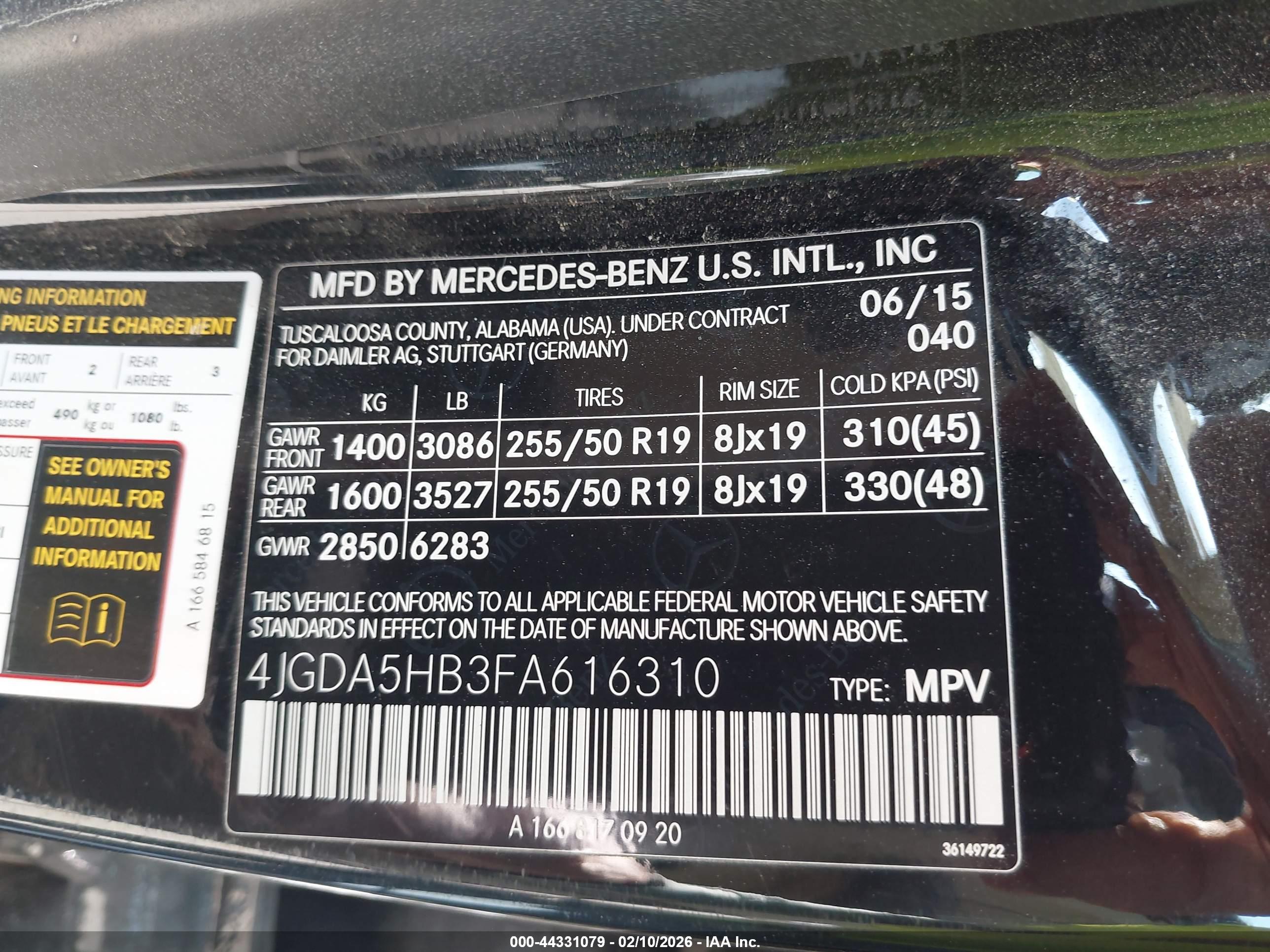MERCEDES-BENZ ML image 9