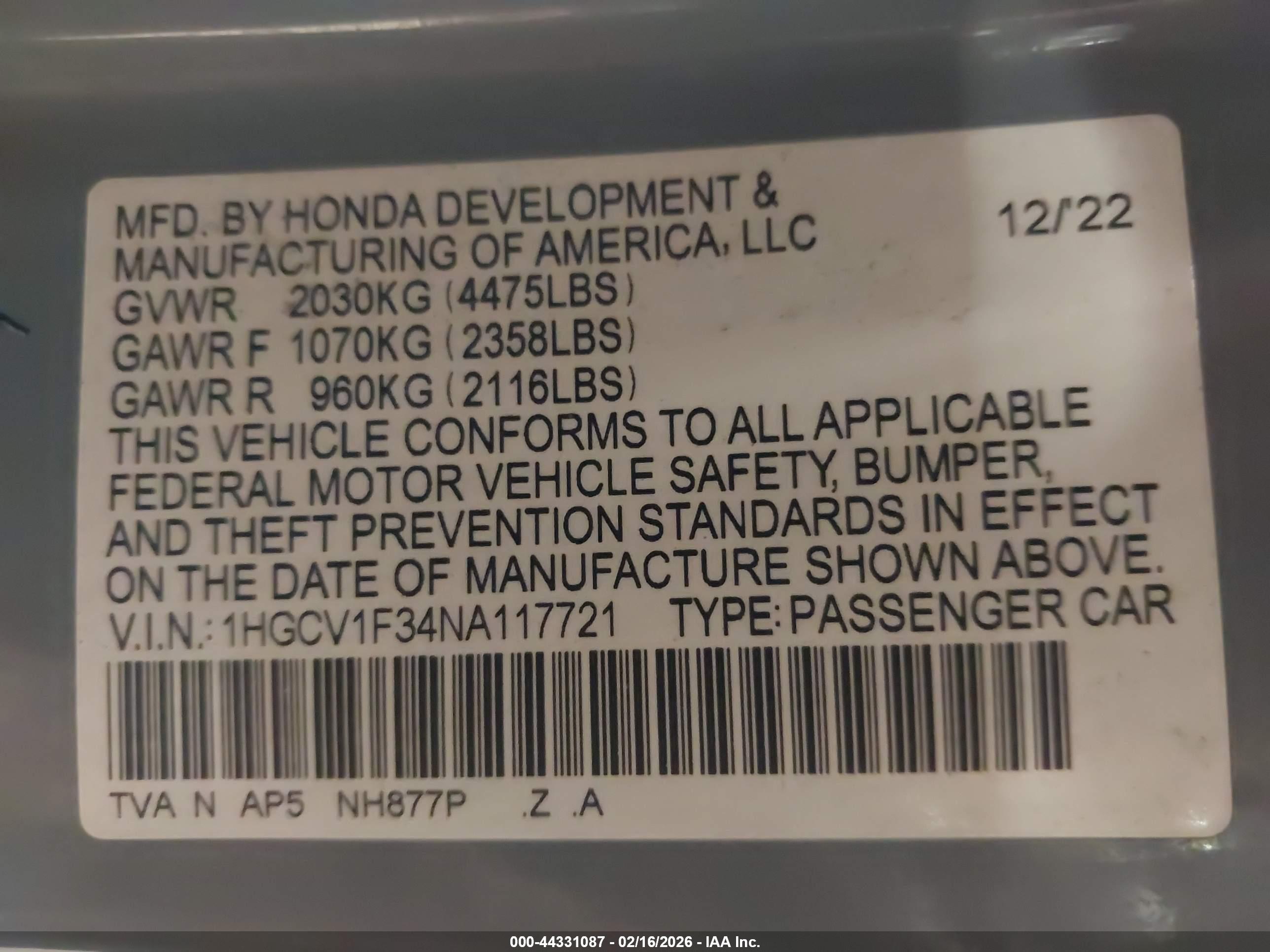 HONDA ACCORD image 9