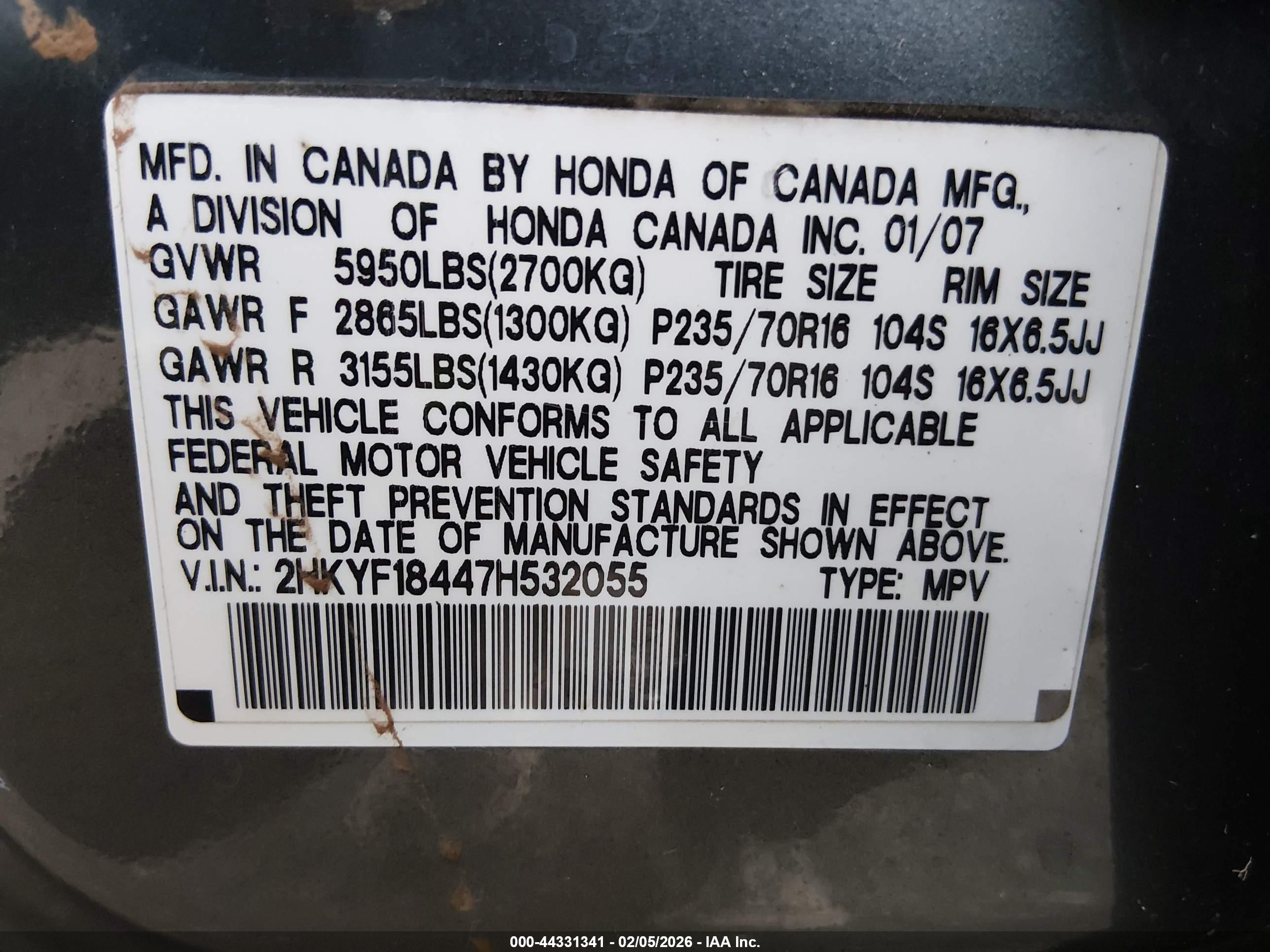 HONDA PILOT image 9