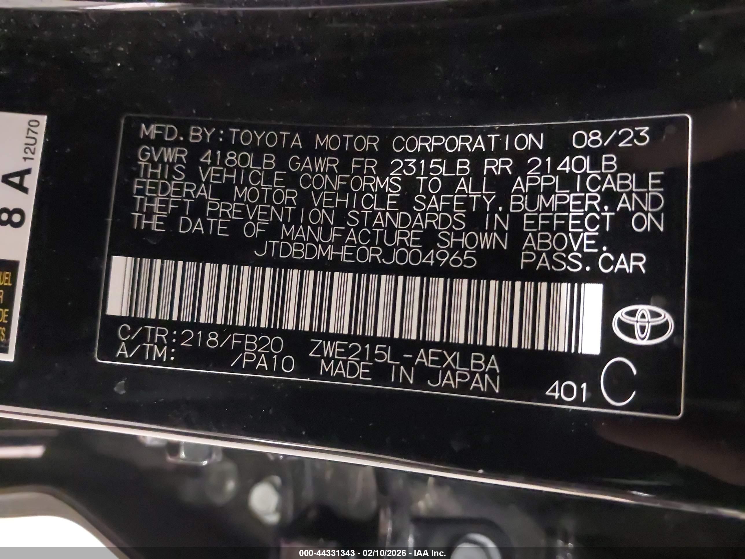 TOYOTA COROLLA image 9