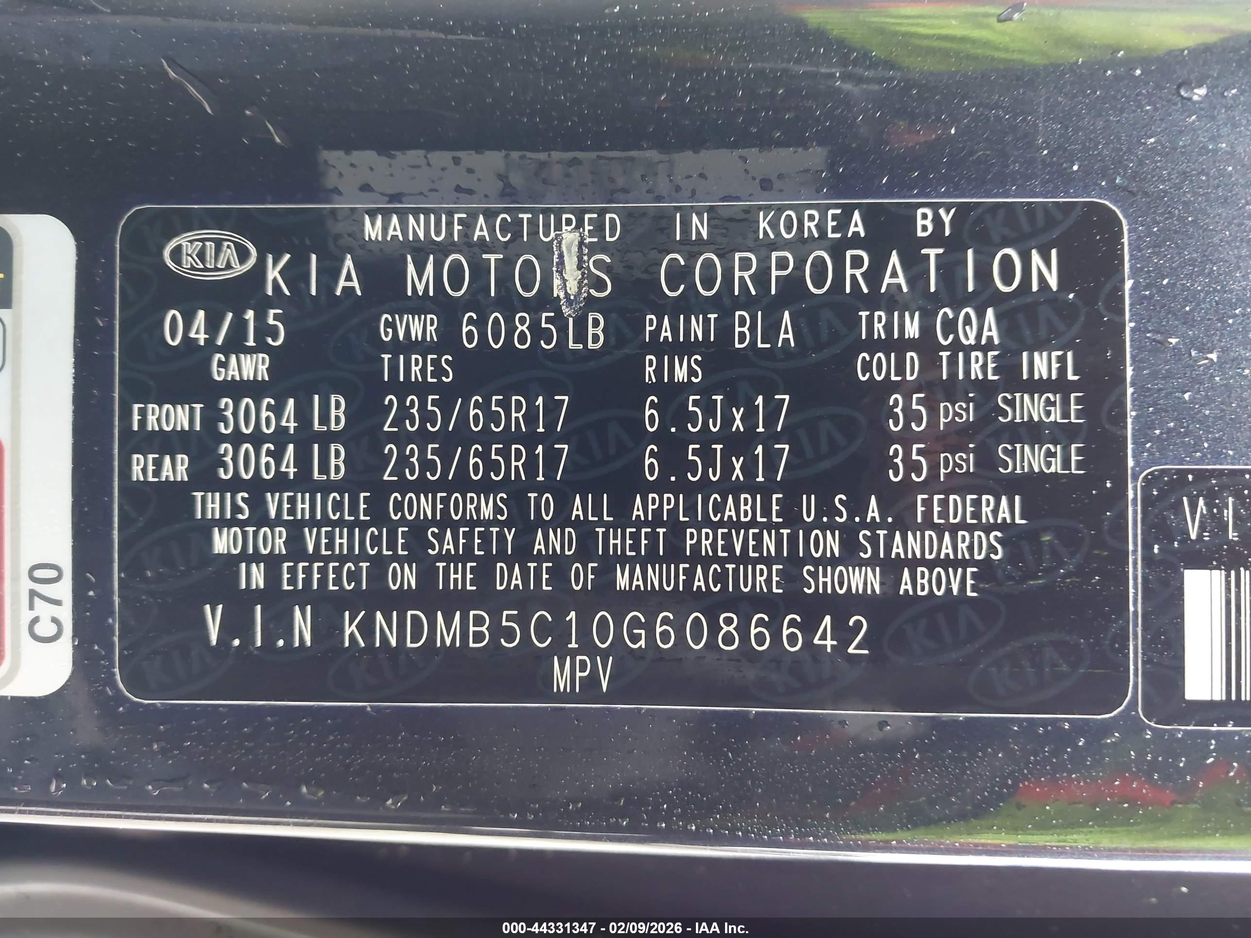 KIA SEDONA image 9