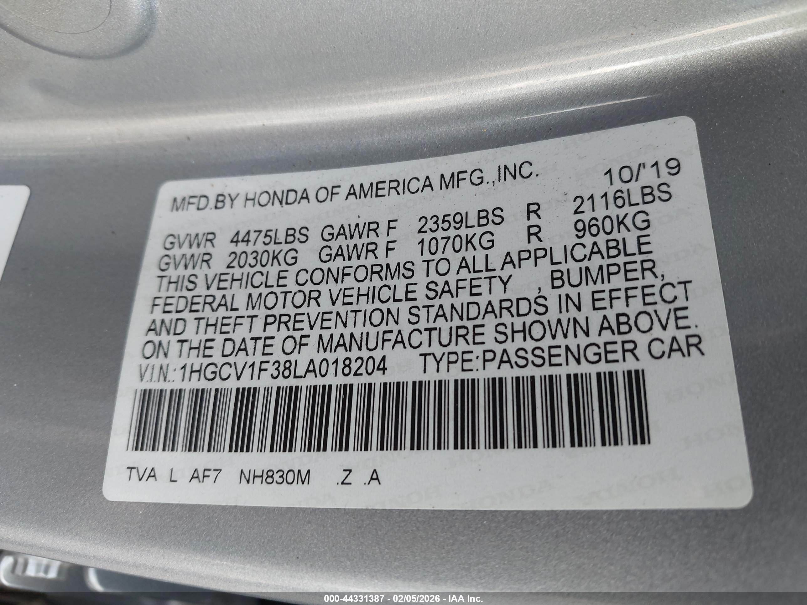 HONDA ACCORD image 9