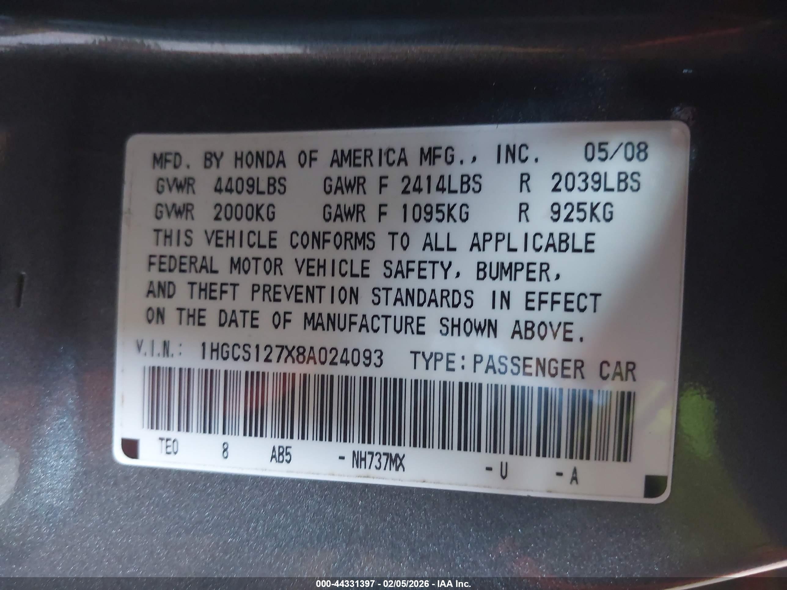 HONDA ACCORD image 9