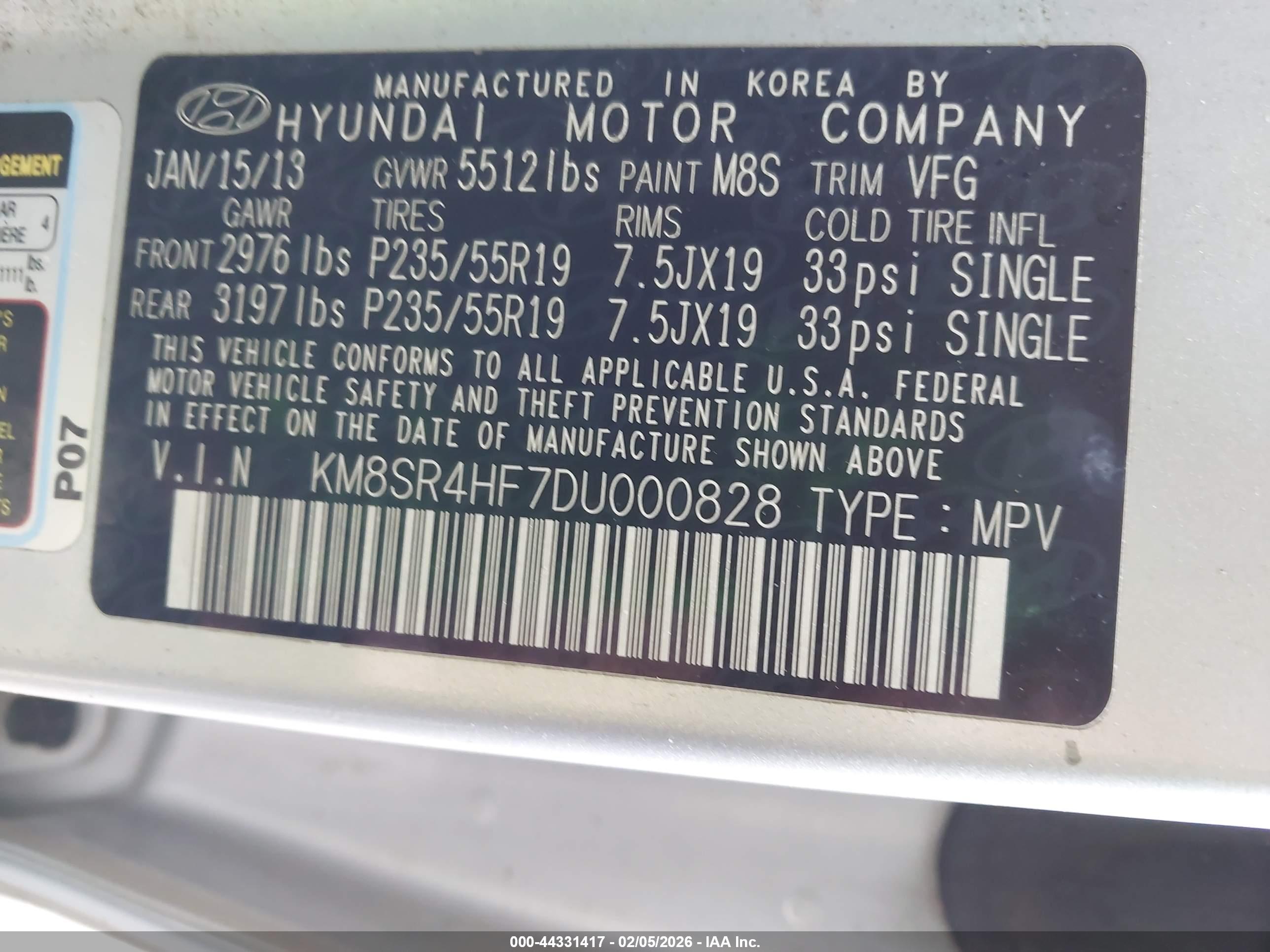 HYUNDAI SANTA image 9