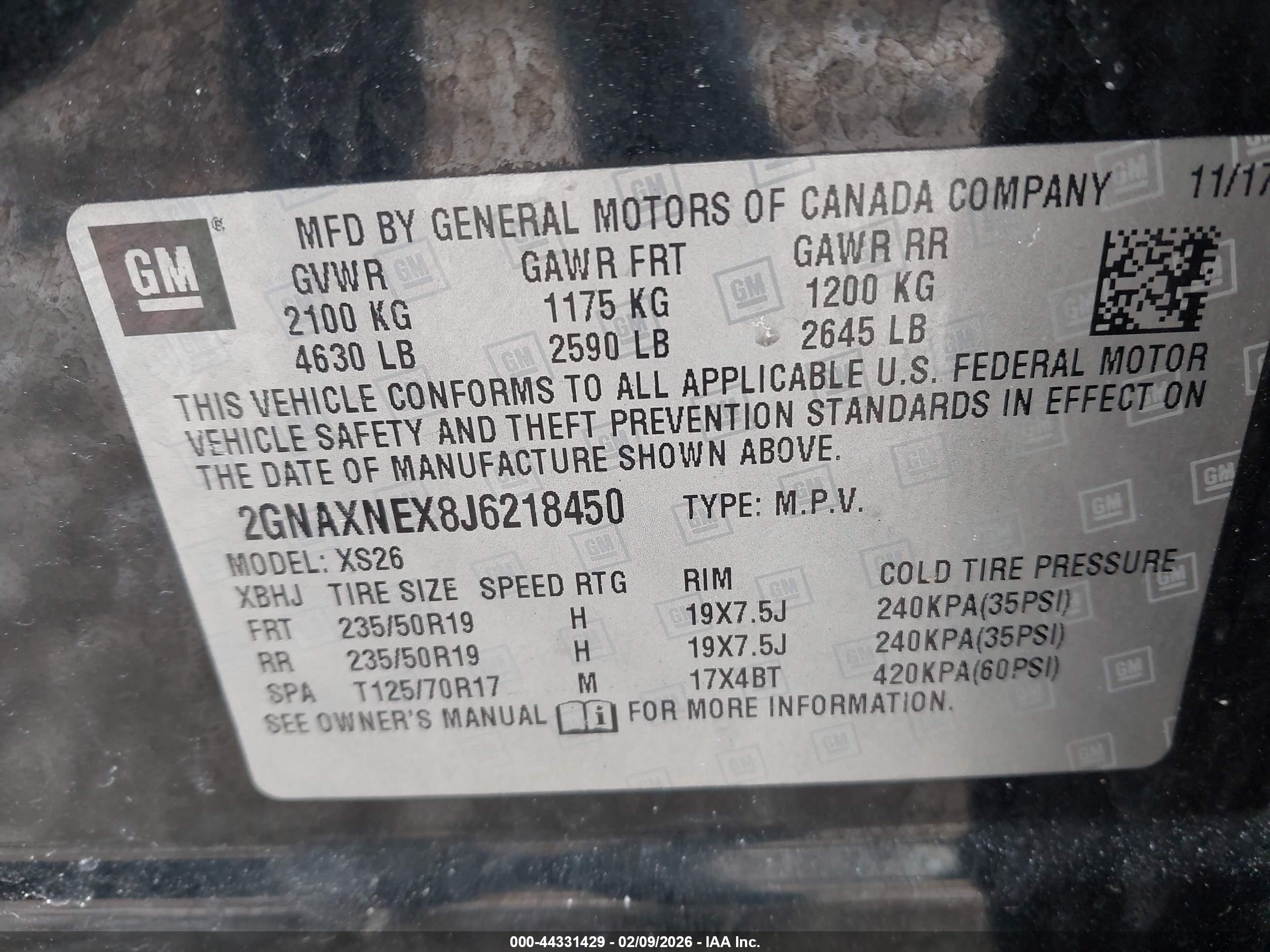 CHEVROLET EQUINOX image 9