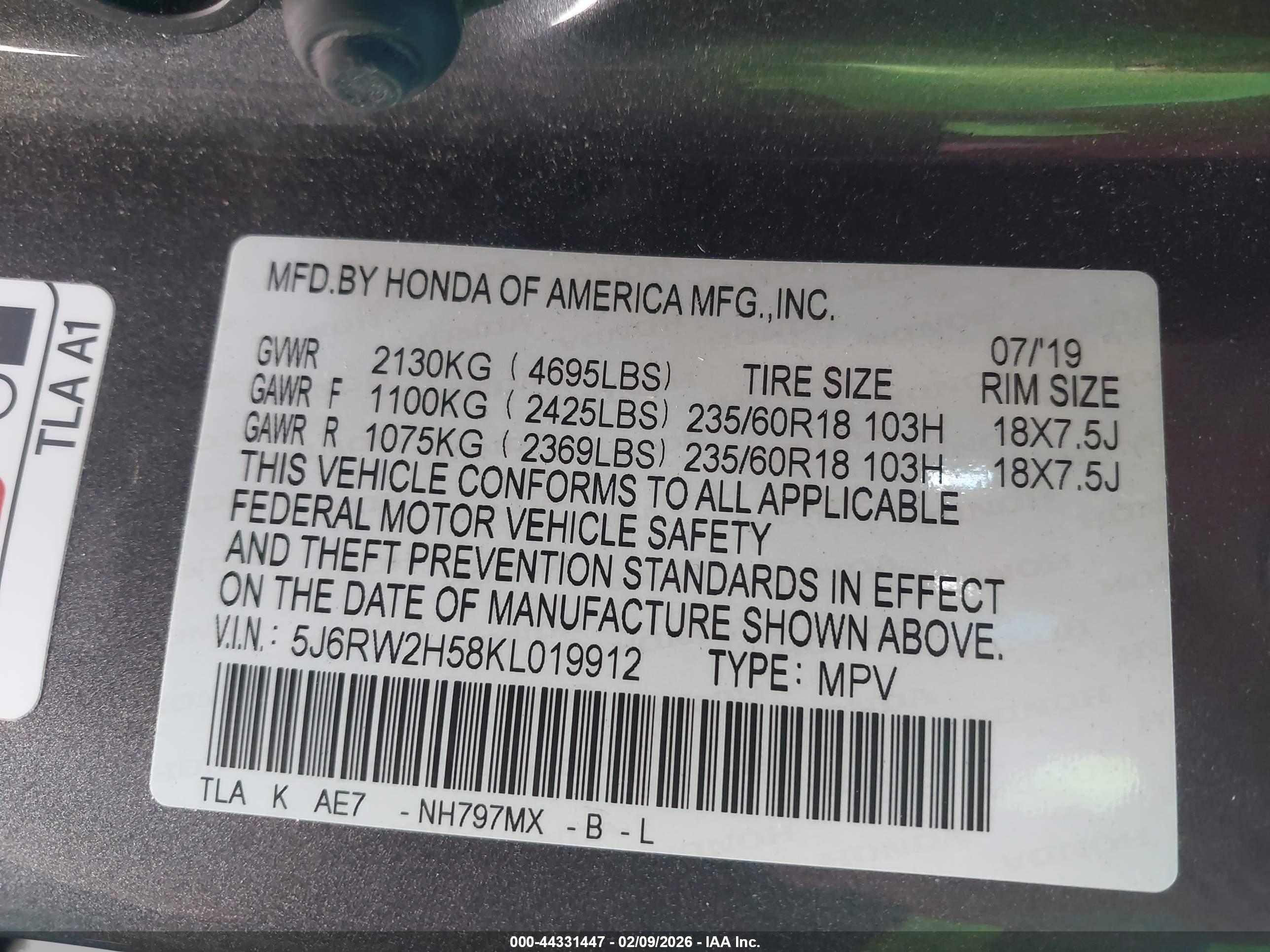 HONDA CR-V image 9