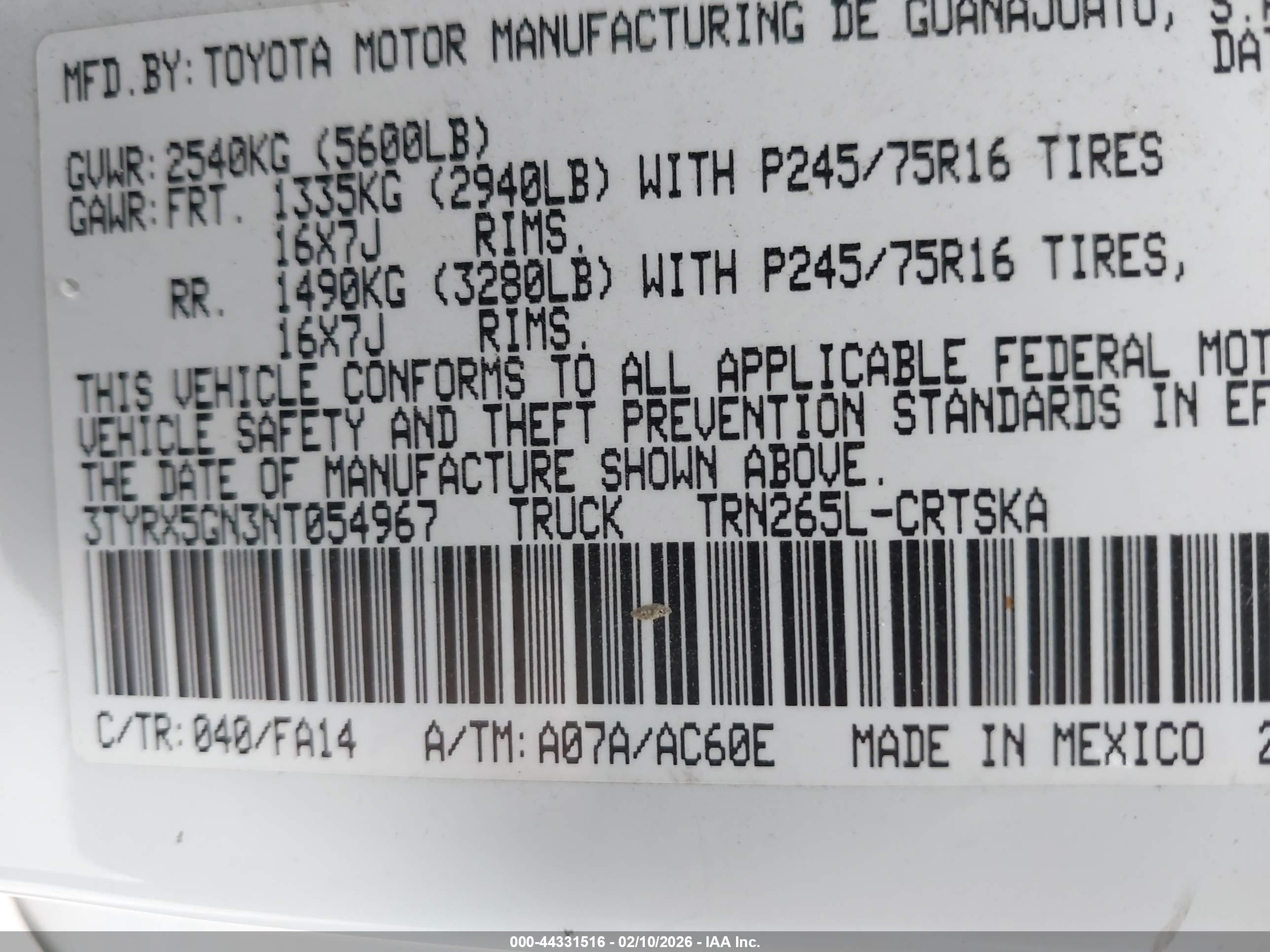 TOYOTA TACOMA image 9