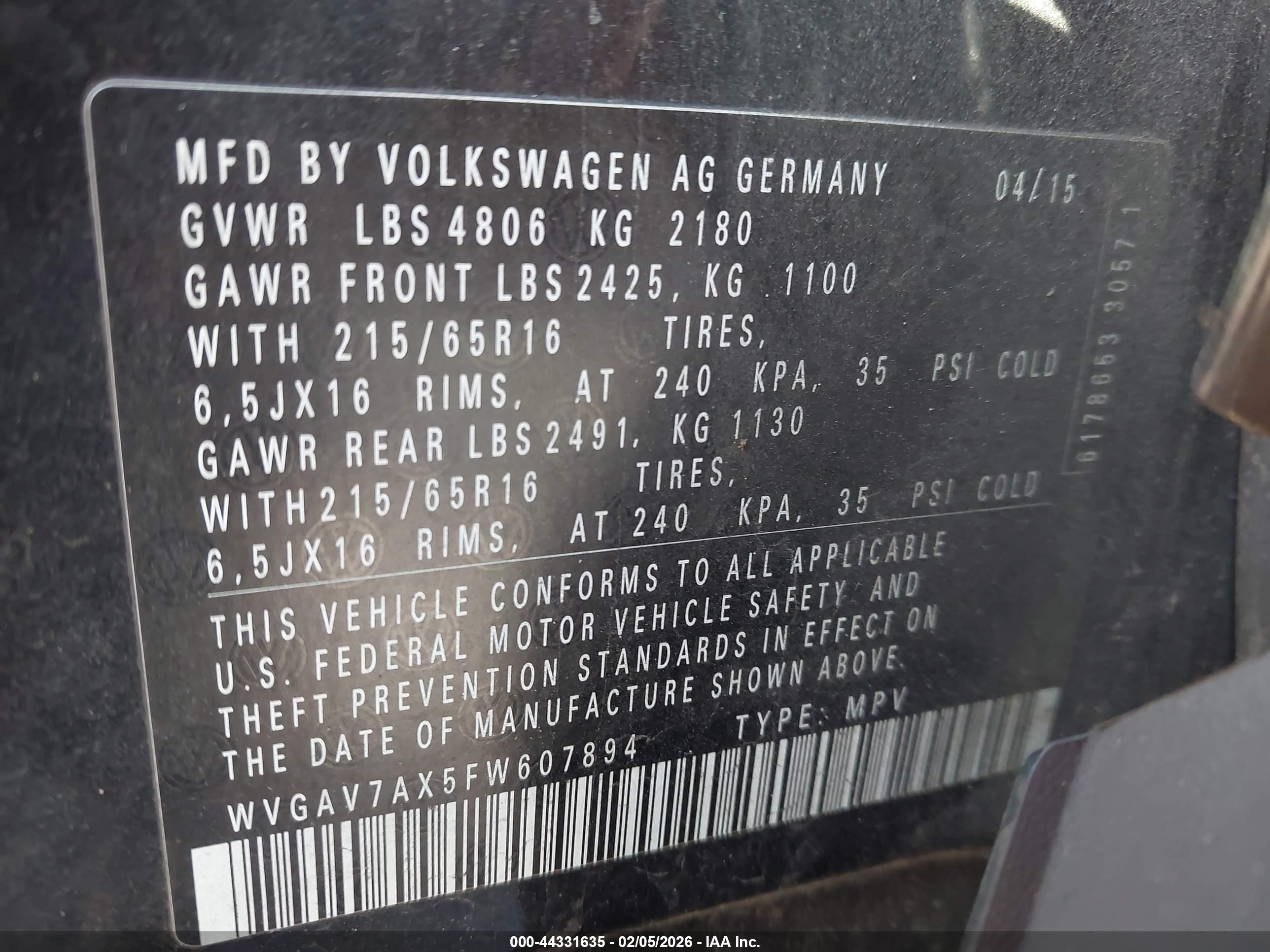 VOLKSWAGEN TIGUAN image 9
