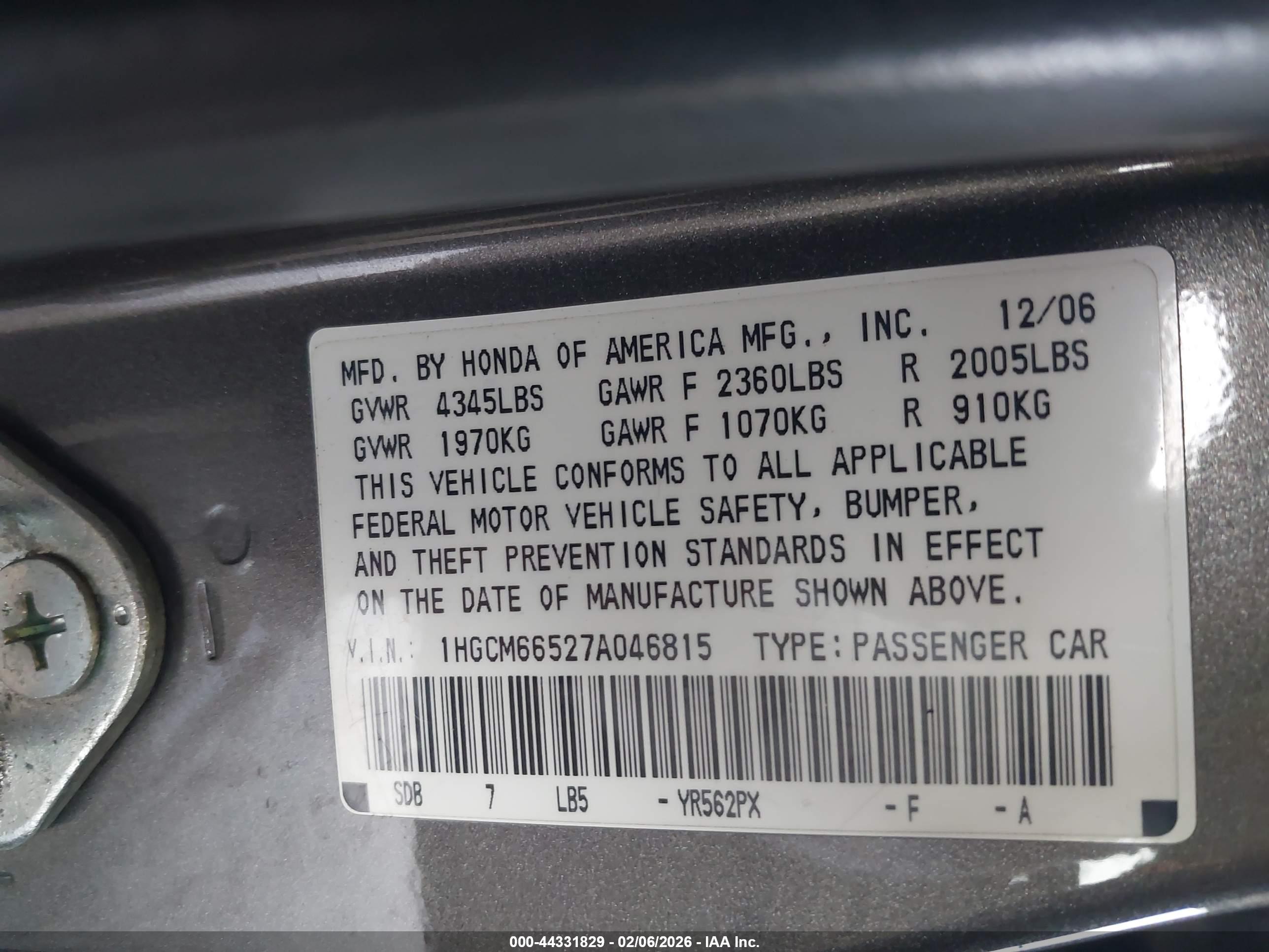 HONDA ACCORD image 9