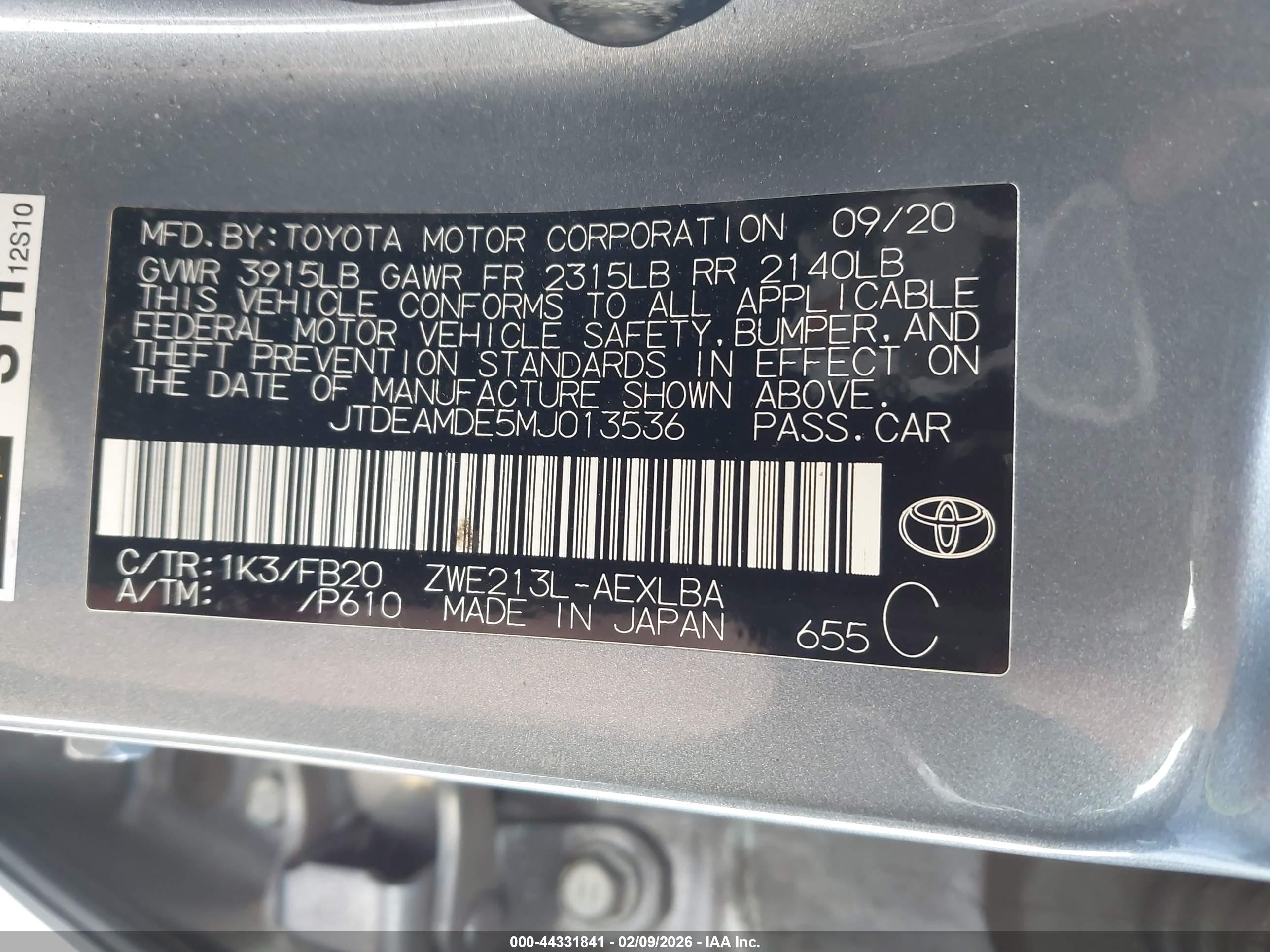 TOYOTA COROLLA image 9