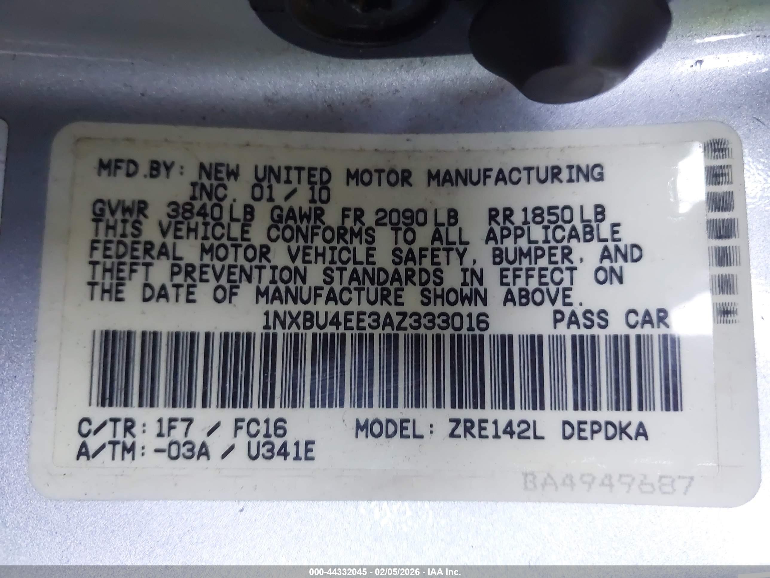 TOYOTA COROLLA image 9