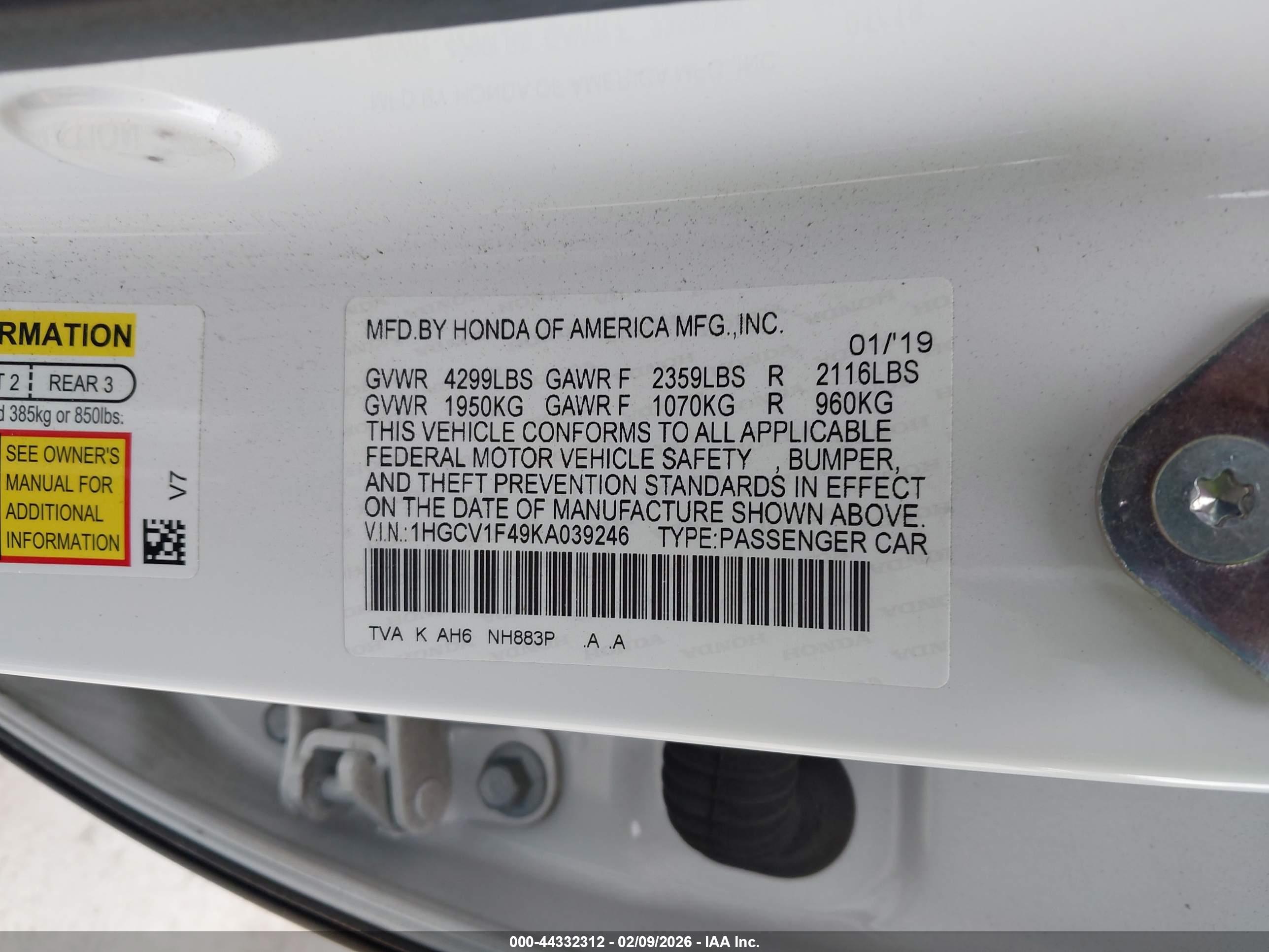 HONDA ACCORD image 9