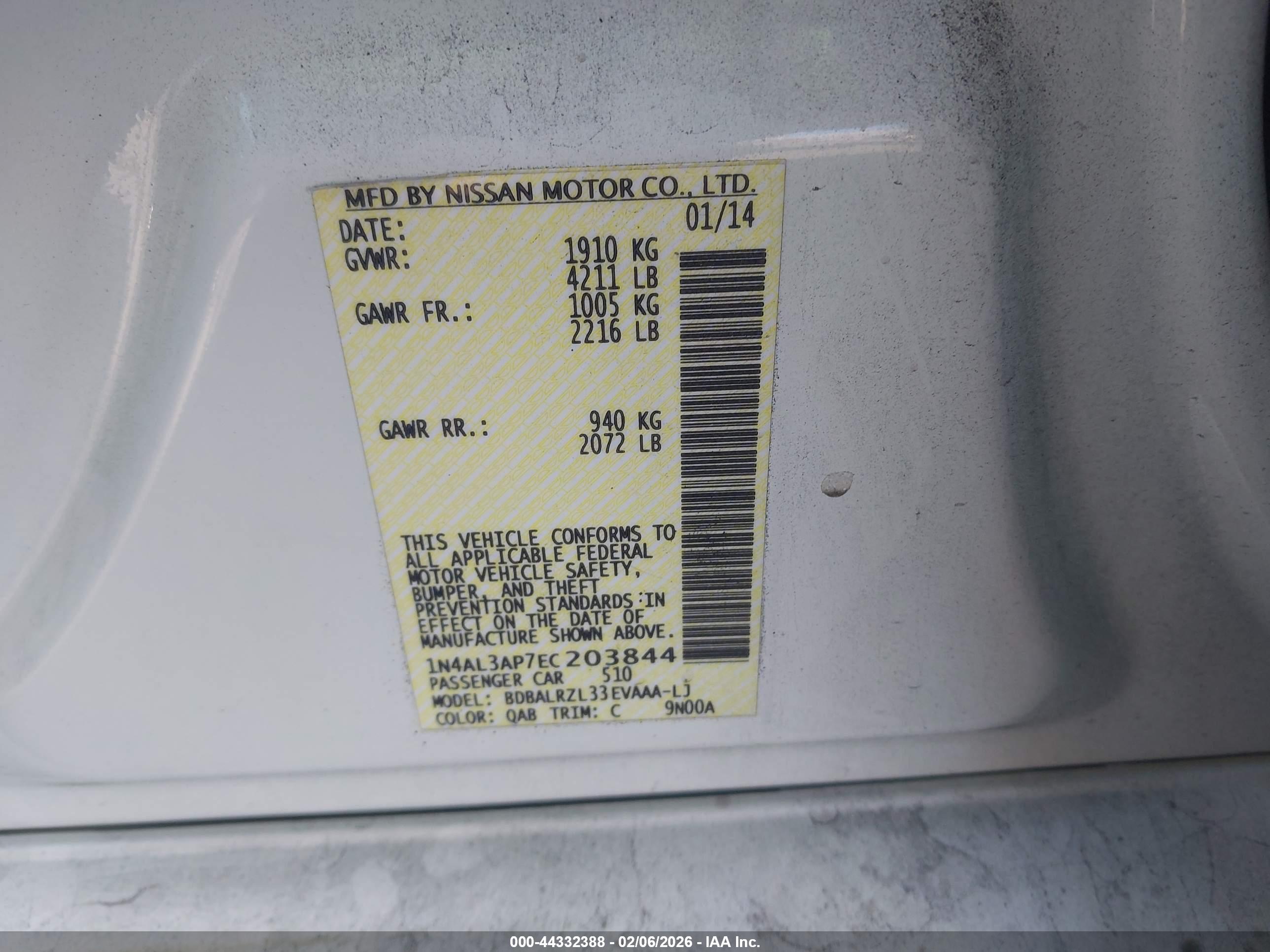 NISSAN ALTIMA image 9
