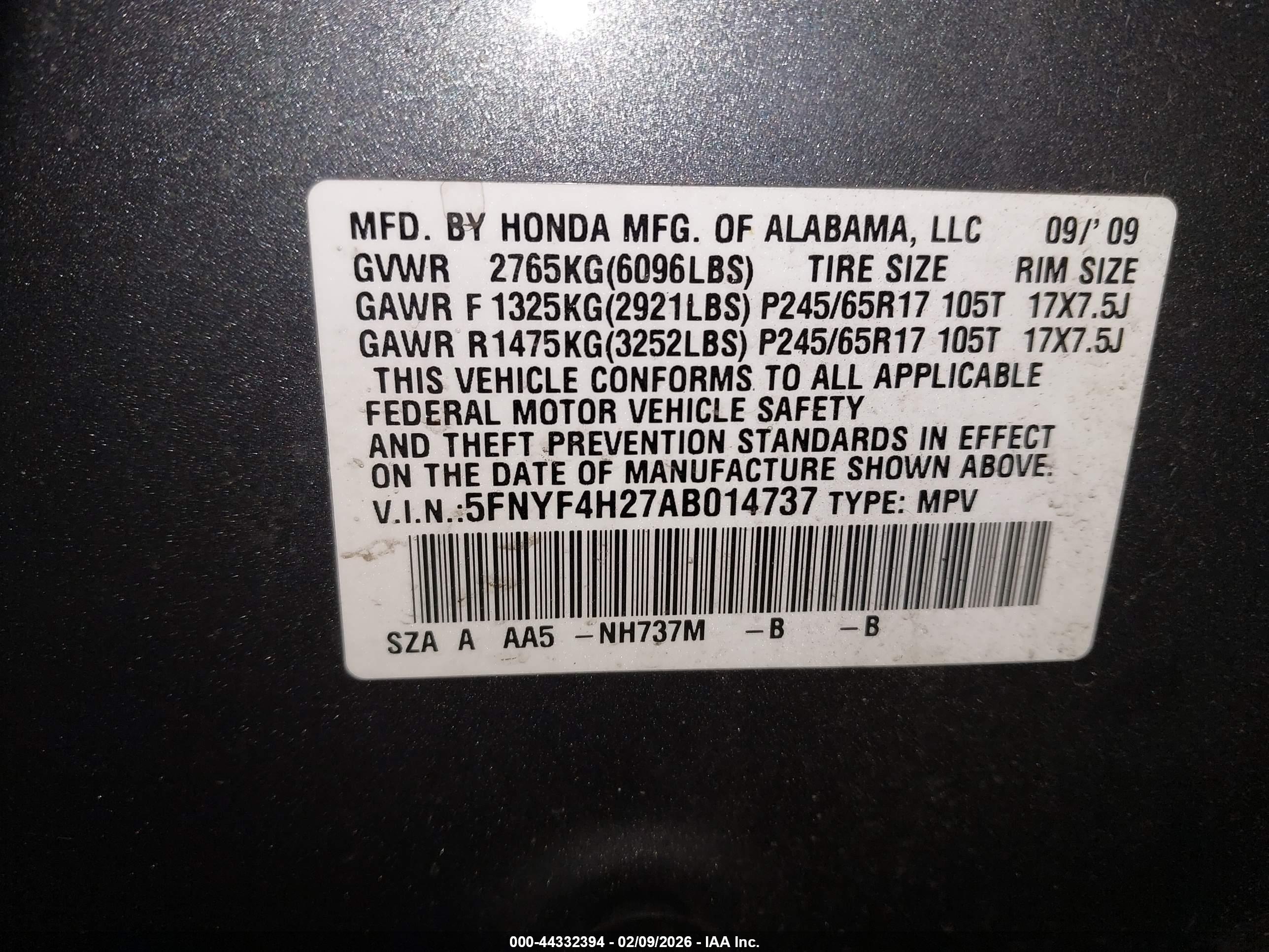 HONDA PILOT image 9