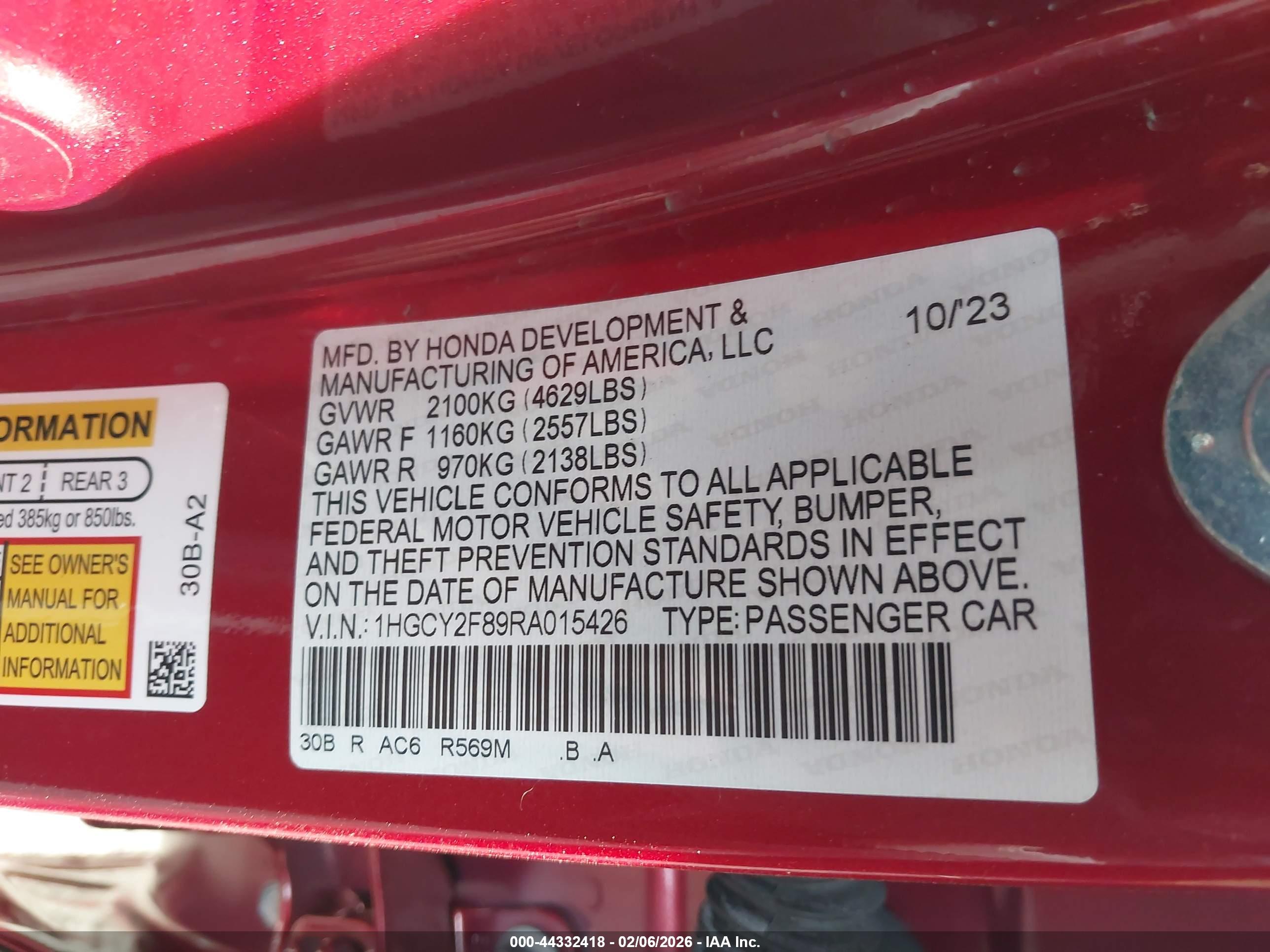 HONDA ACCORD image 9