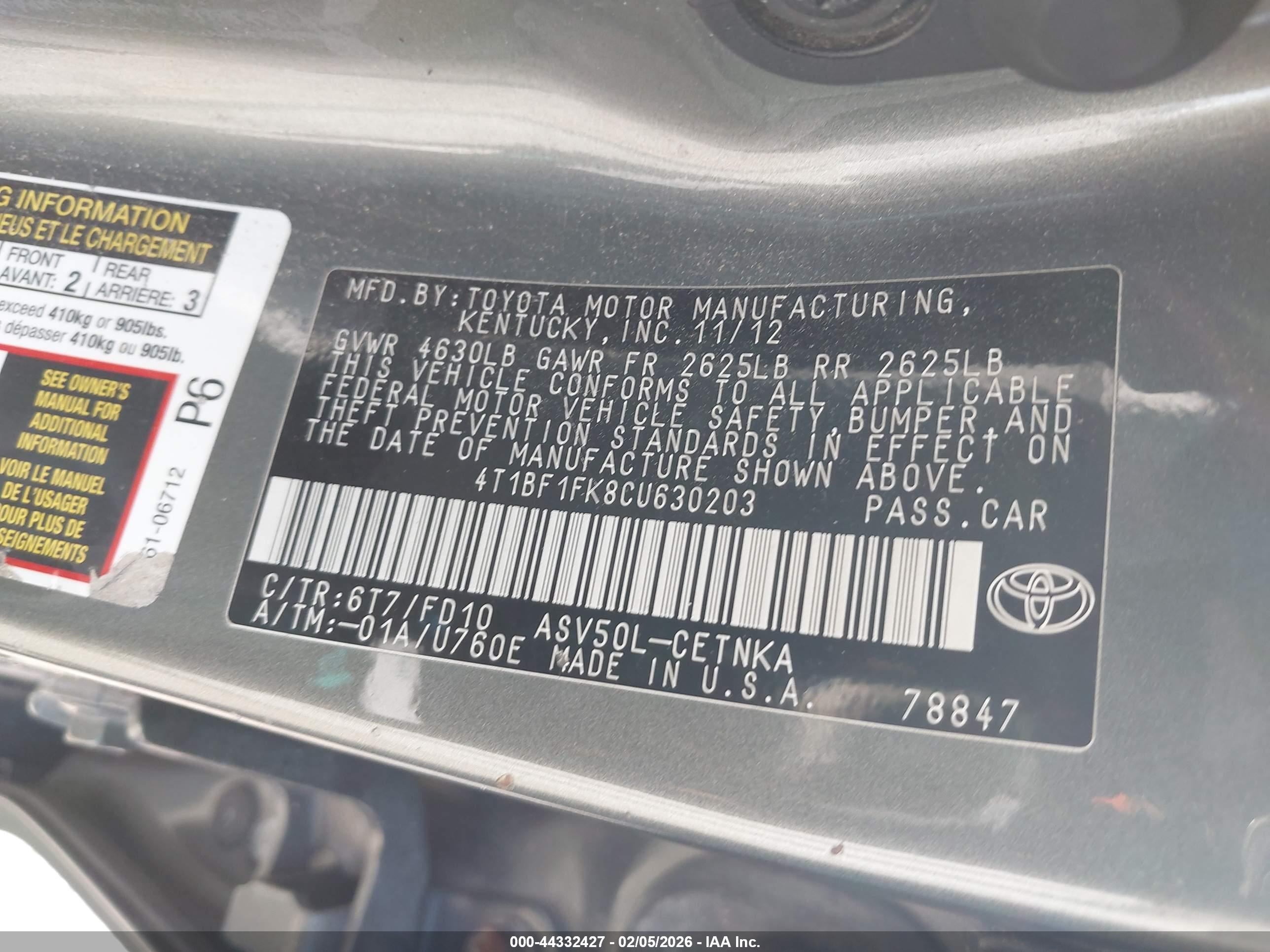TOYOTA CAMRY image 9