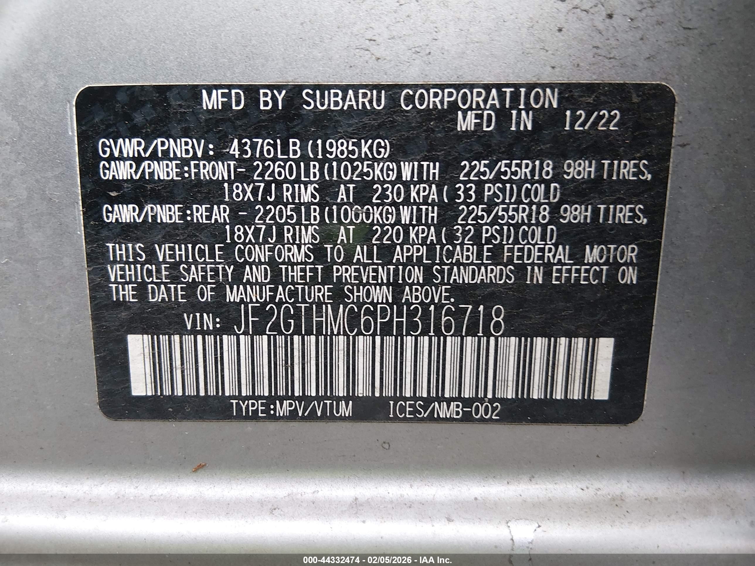 SUBARU CROSSTREK image 9
