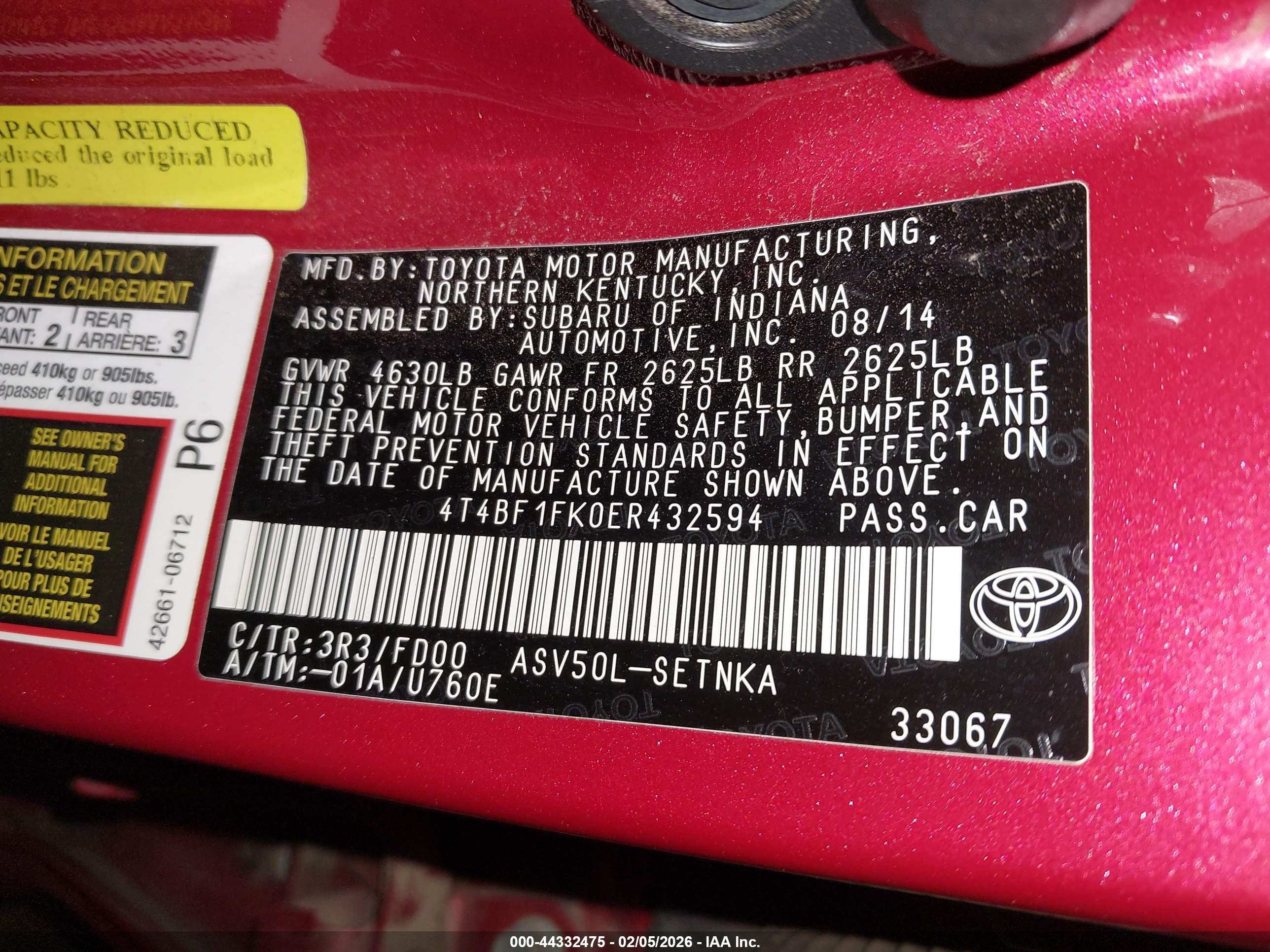 TOYOTA CAMRY image 9