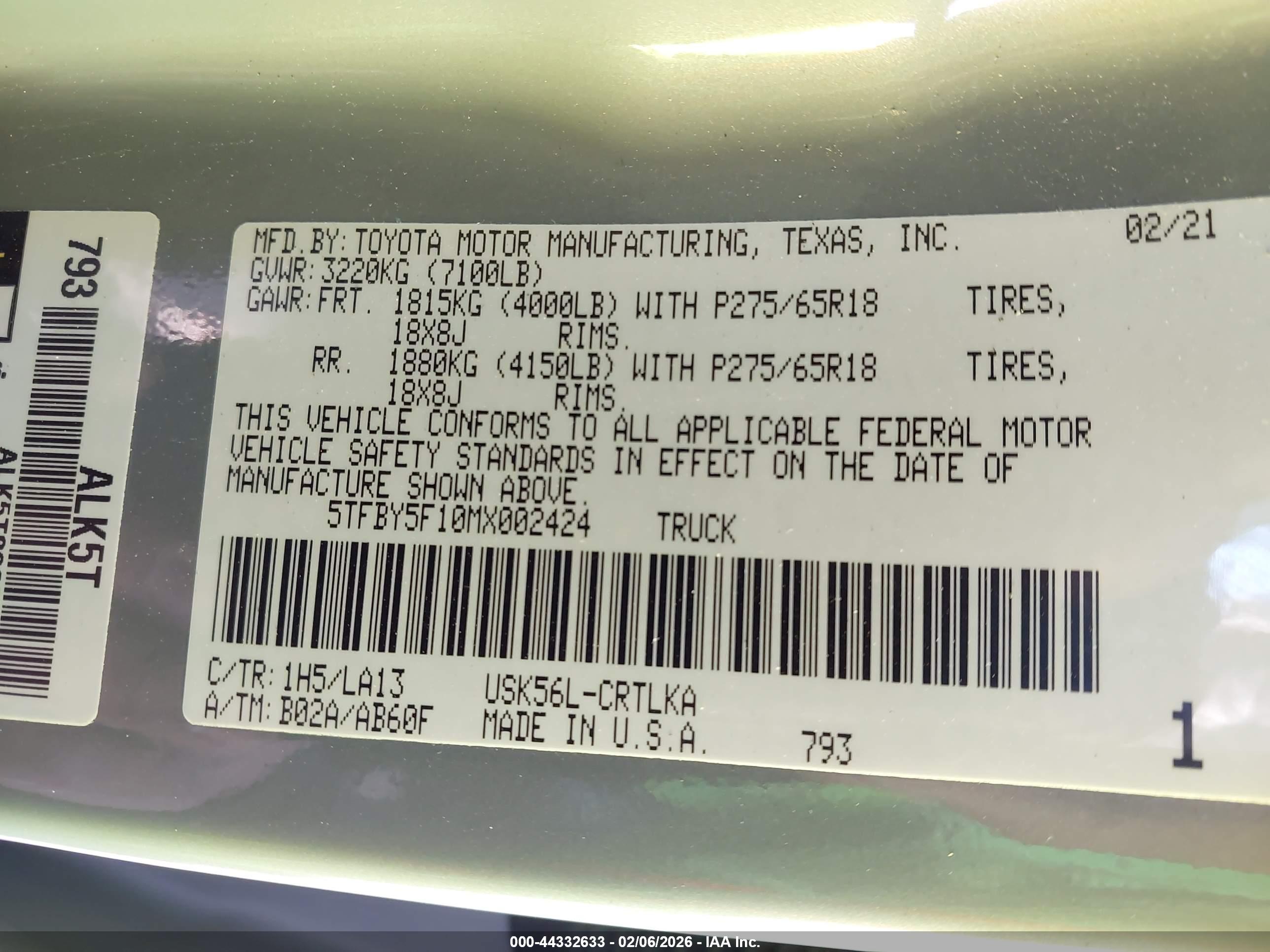 TOYOTA TUNDRA image 9