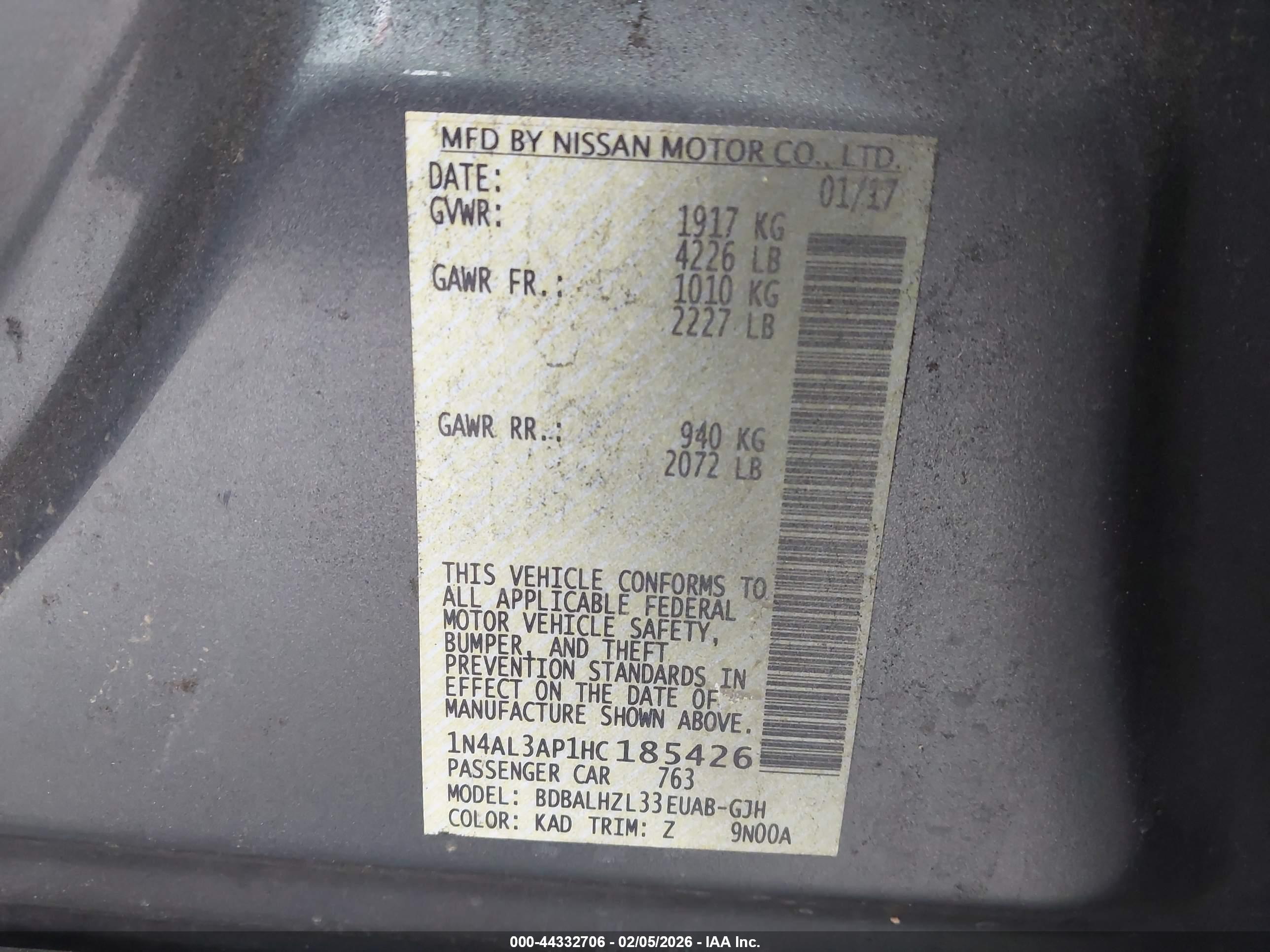 NISSAN ALTIMA image 9