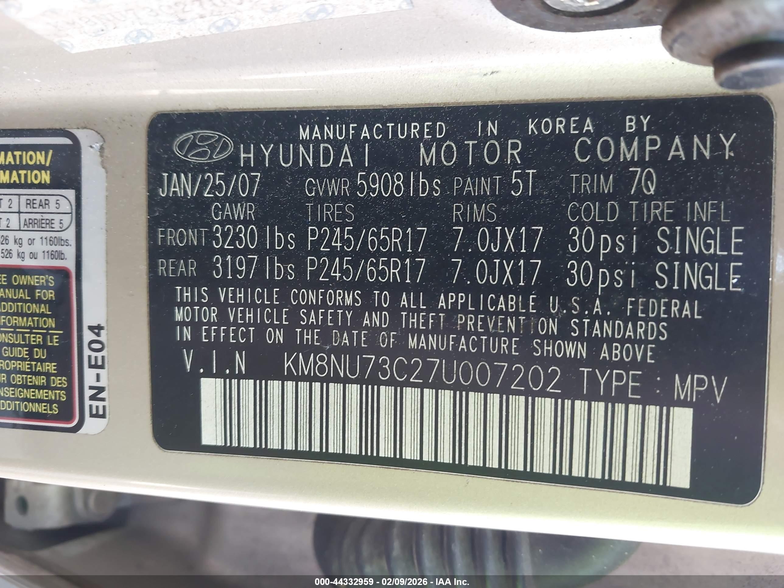 HYUNDAI VERACRUZ image 9