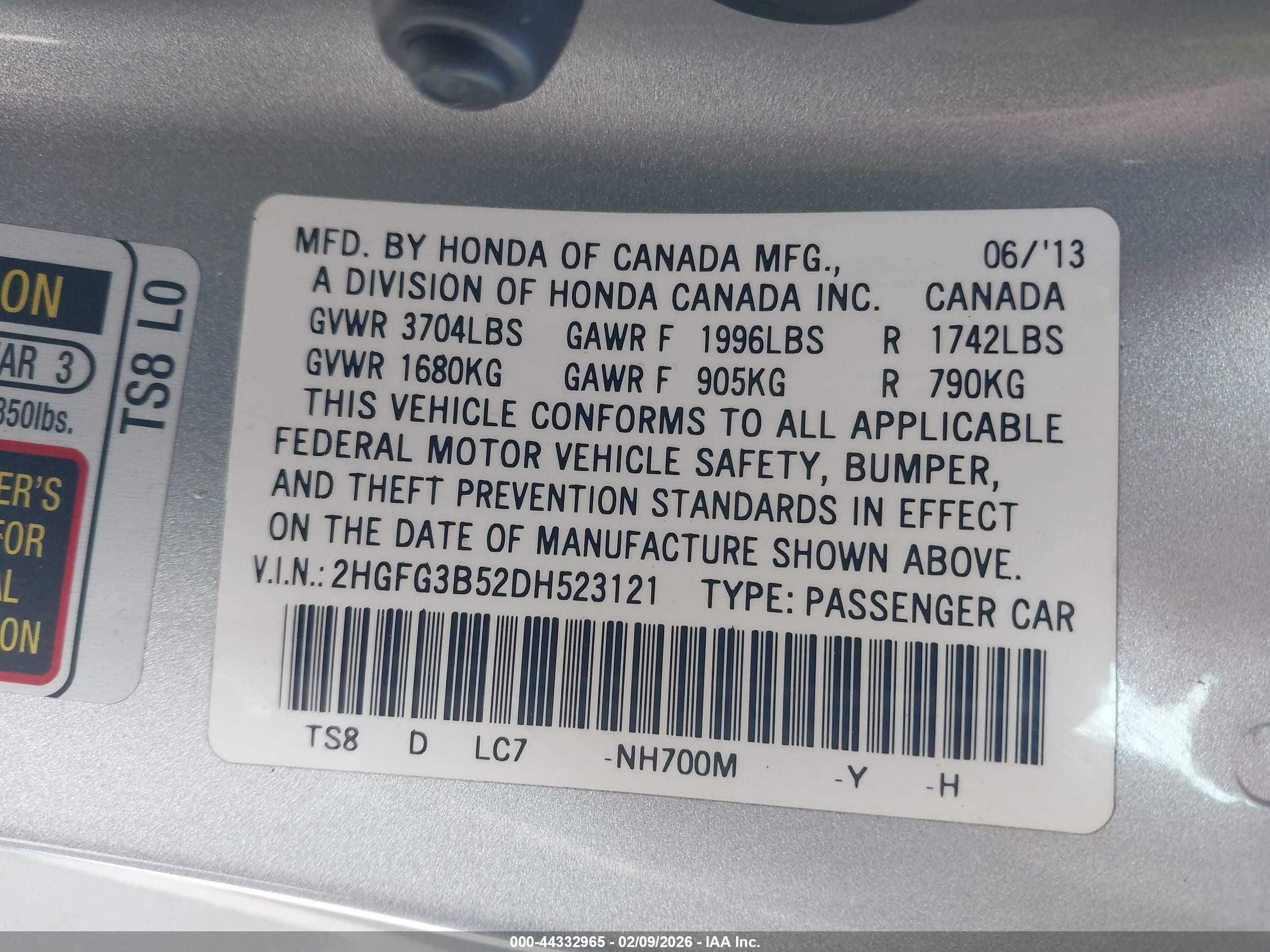 HONDA CIVIC image 9