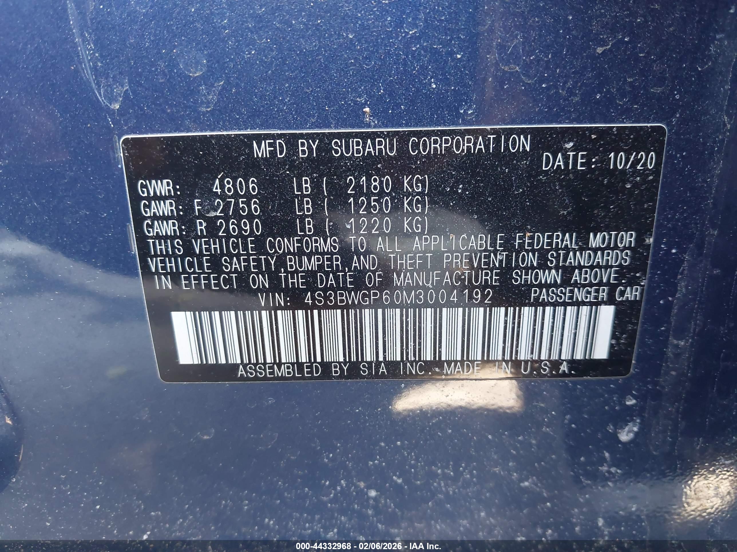 SUBARU LEGACY image 9